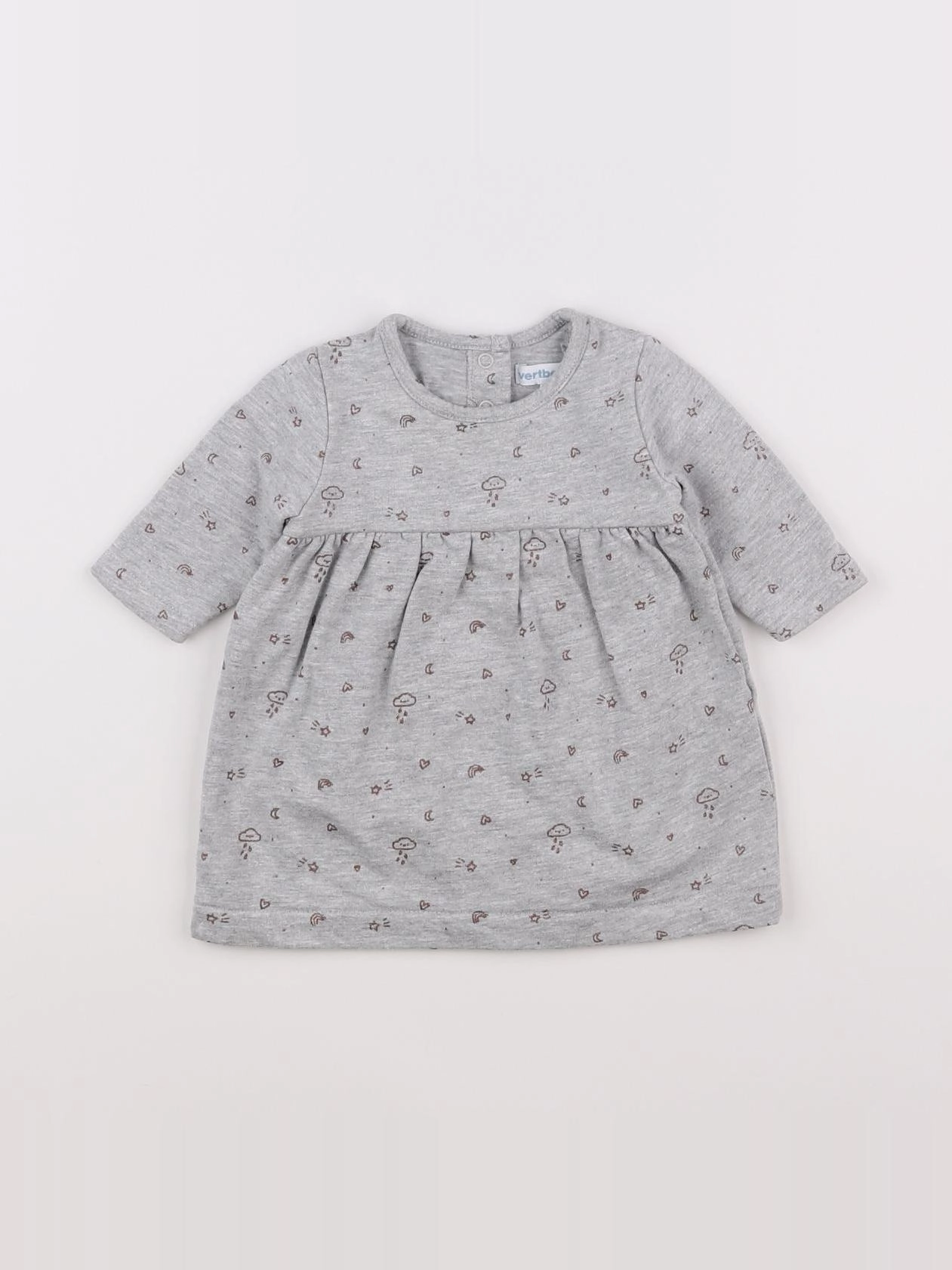 Vertbaudet - robe gris - 1 mois
