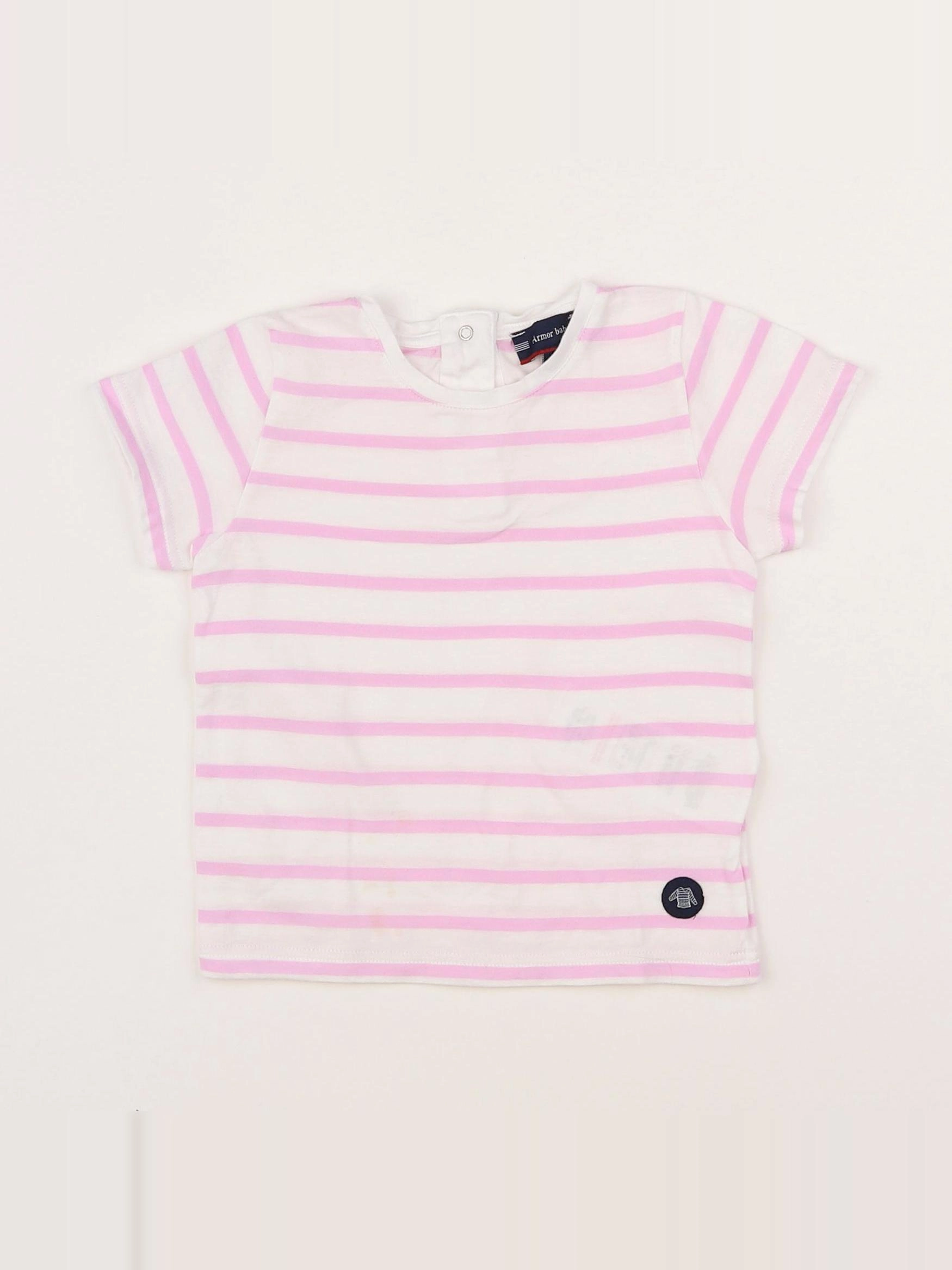 Armor Lux - tee-shirt rose - 12 mois