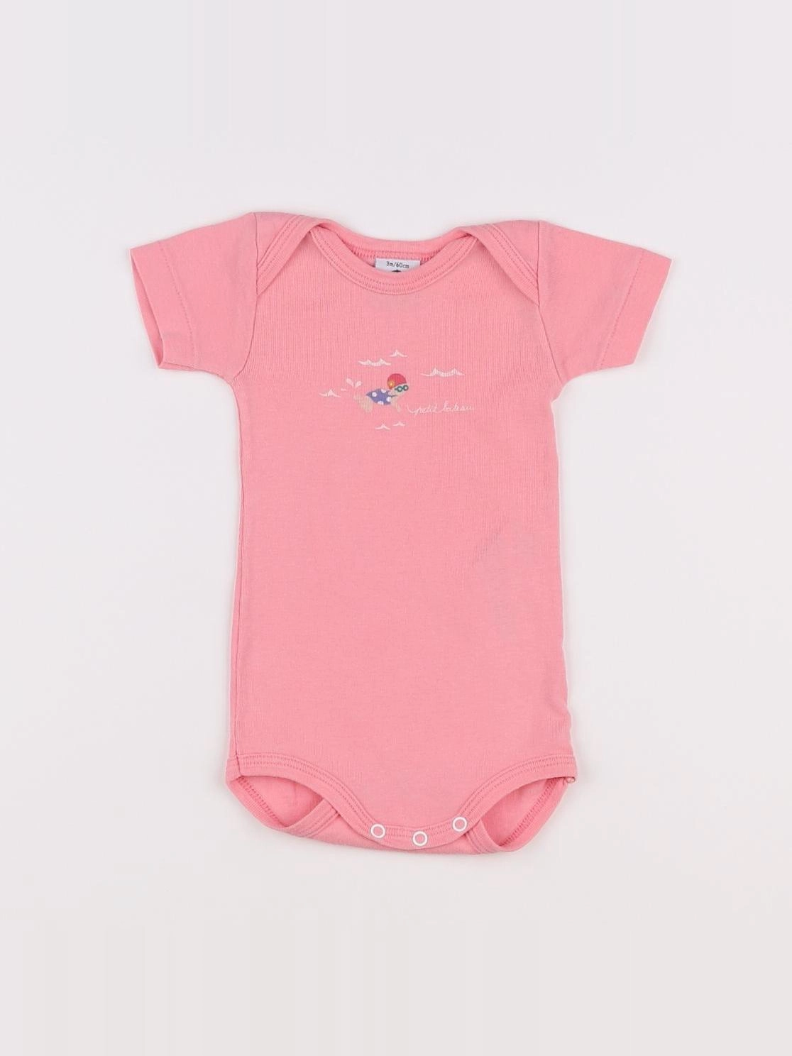 Petit Bateau - body rose - 3 mois