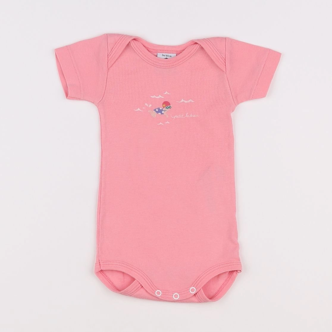 Petit Bateau - body rose - 3 mois
