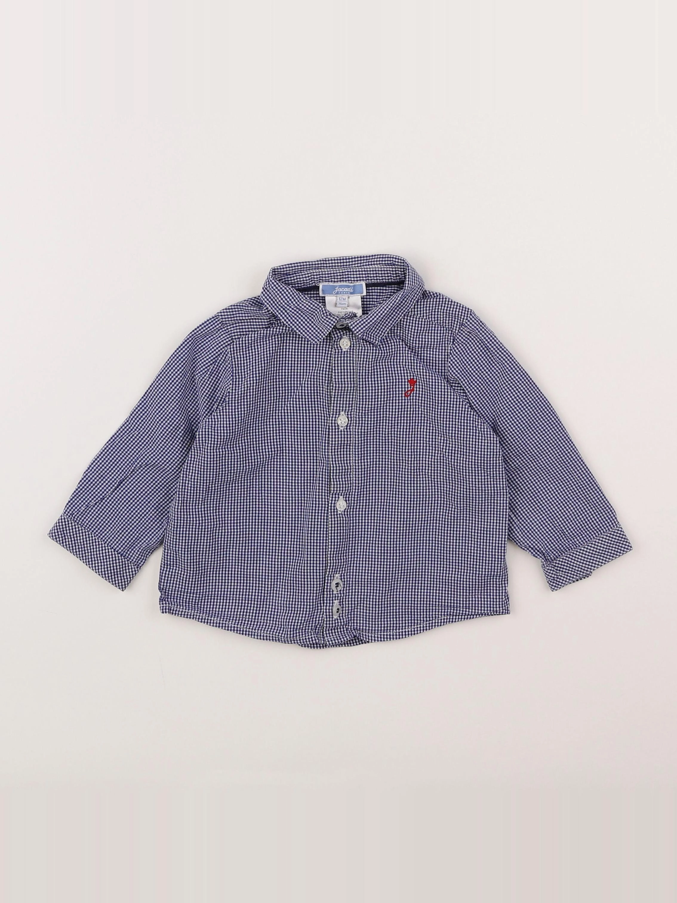 Jacadi - chemise bleu - 12 mois
