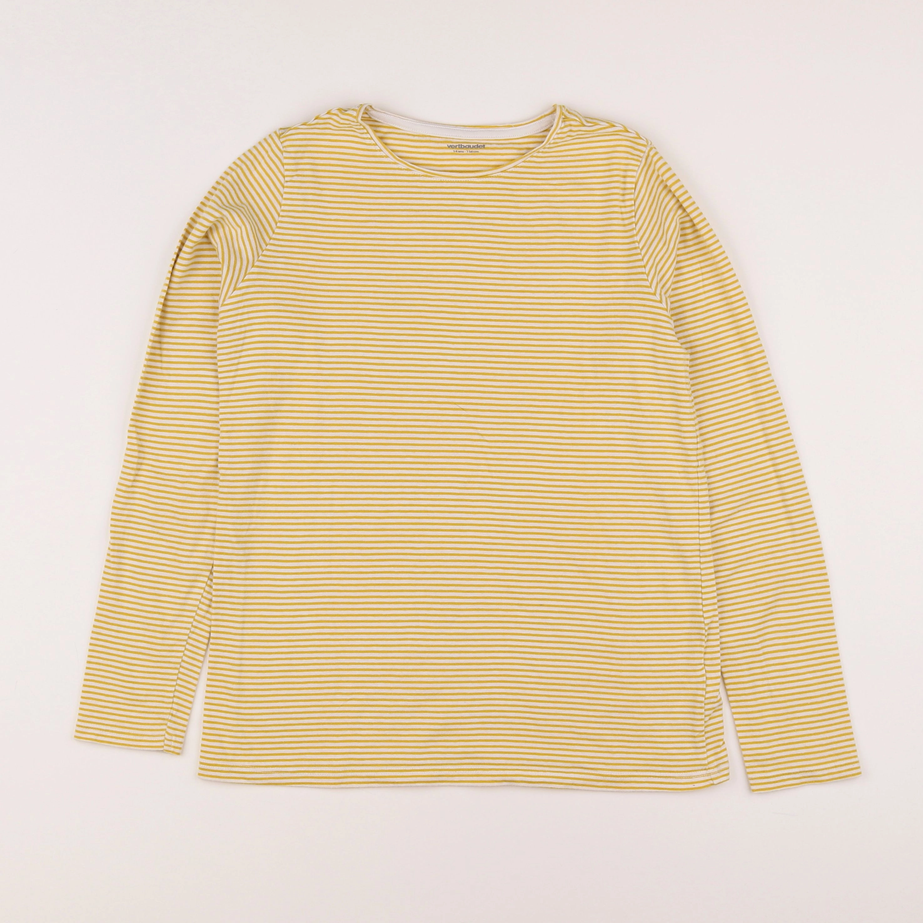 Vertbaudet - tee-shirt blanc, jaune - 14 ans