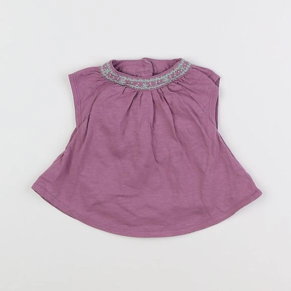 Vertbaudet - body robe violet - 1 mois
