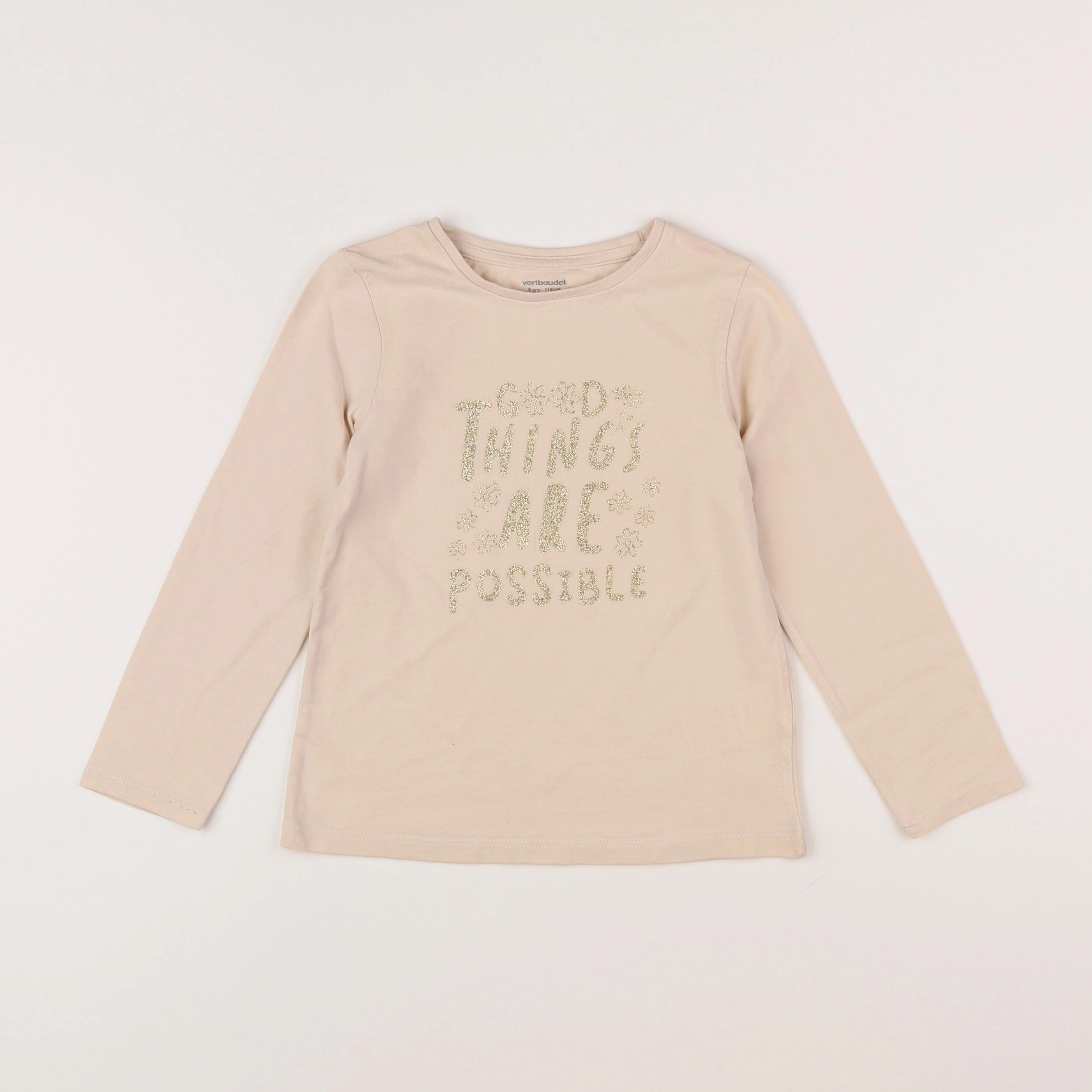 Vertbaudet - tee-shirt rose - 6 ans