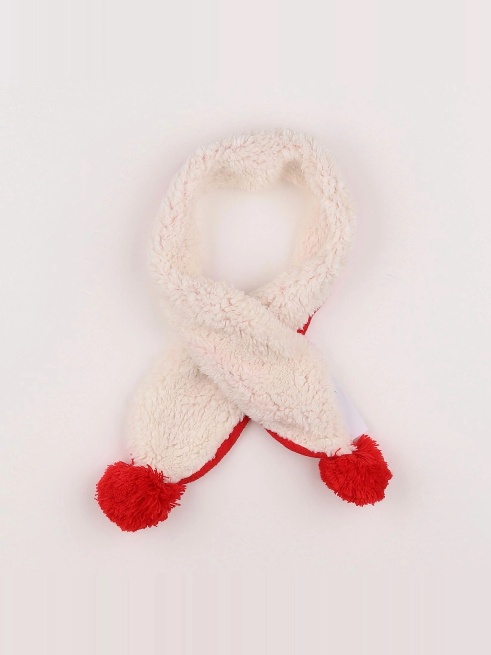 Vertbaudet - écharpe blanc, rouge - 3/6 mois