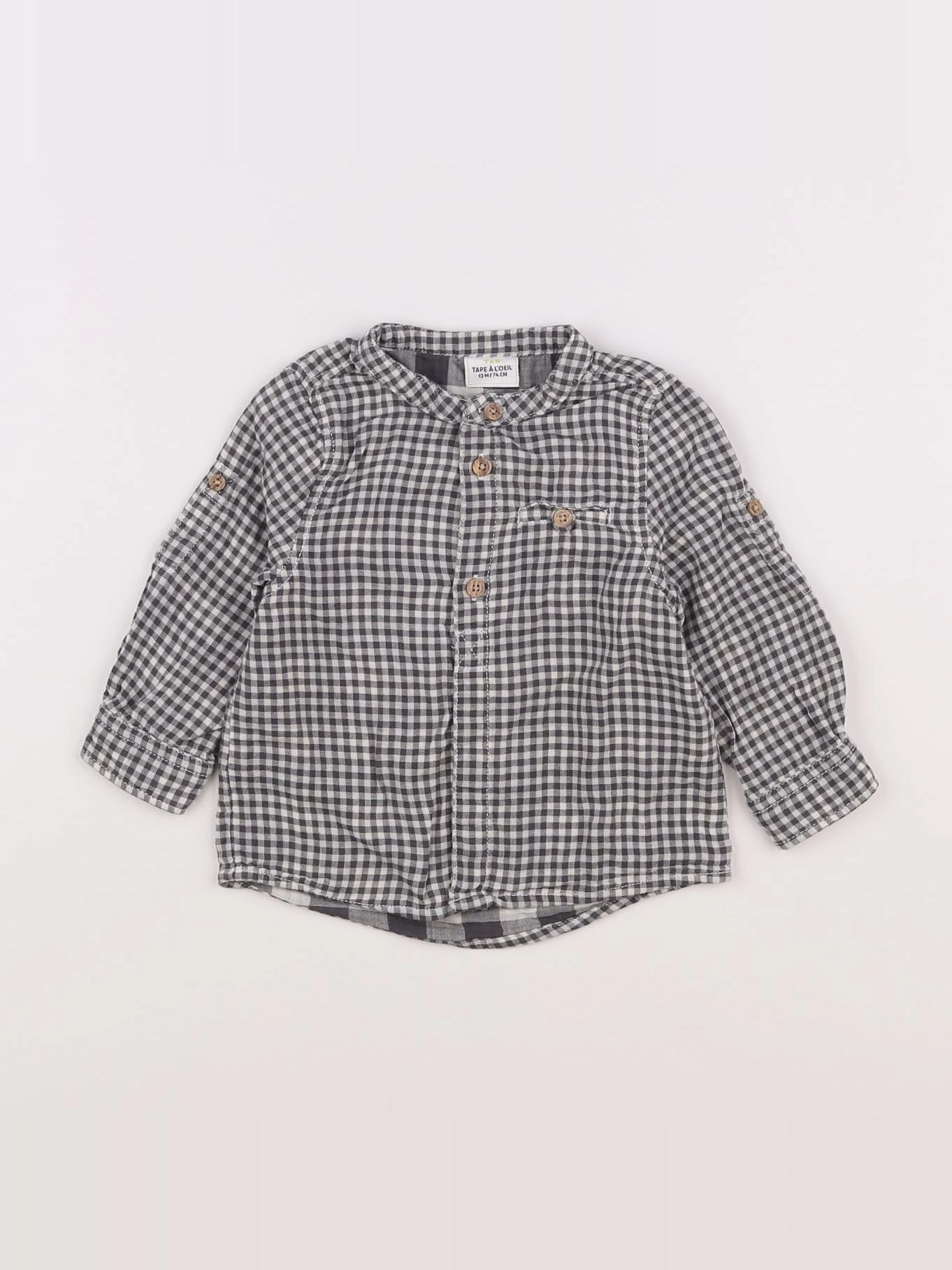 Tape à l'oeil - chemise gris, blanc - 12 mois