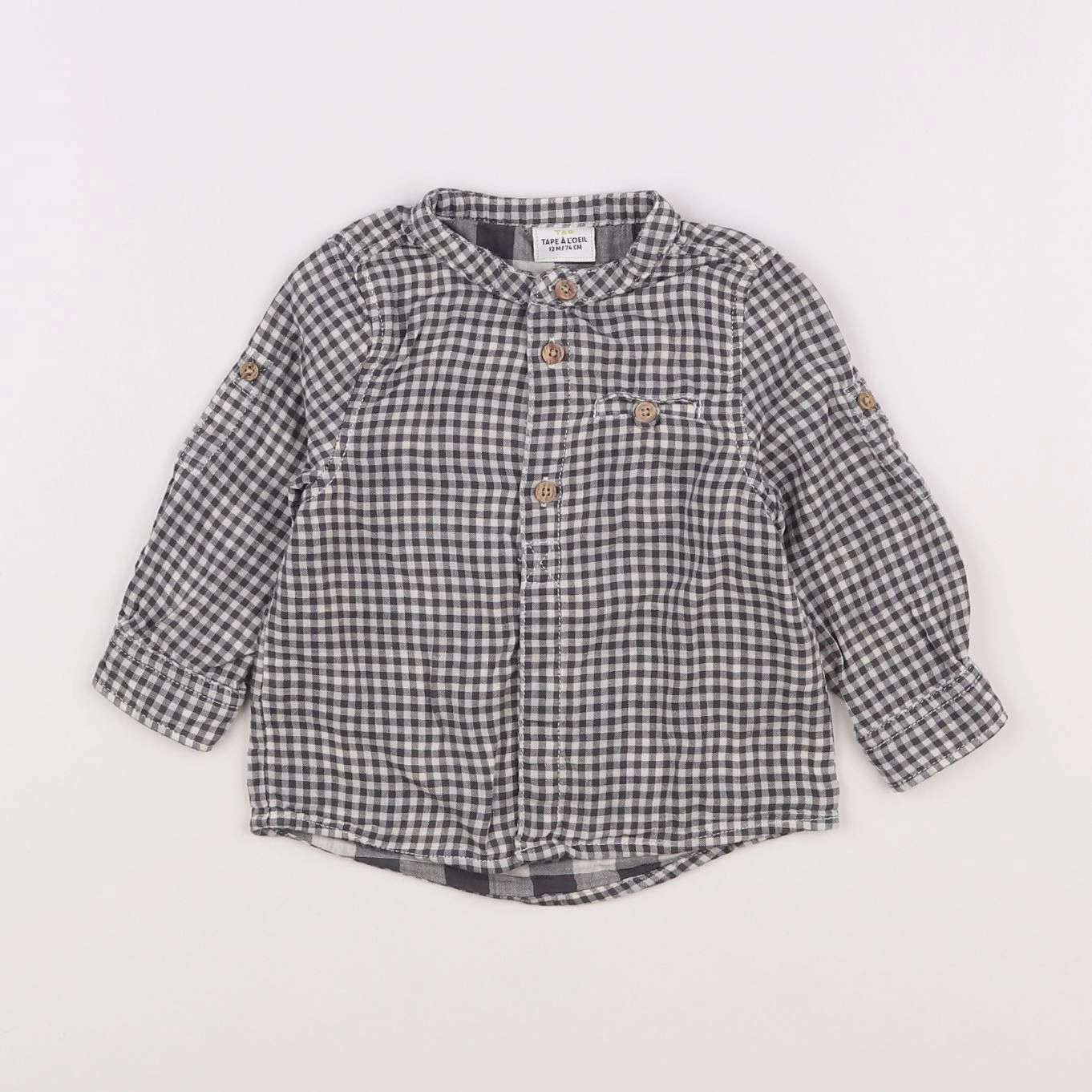 Tape à l'oeil - chemise gris, blanc - 12 mois