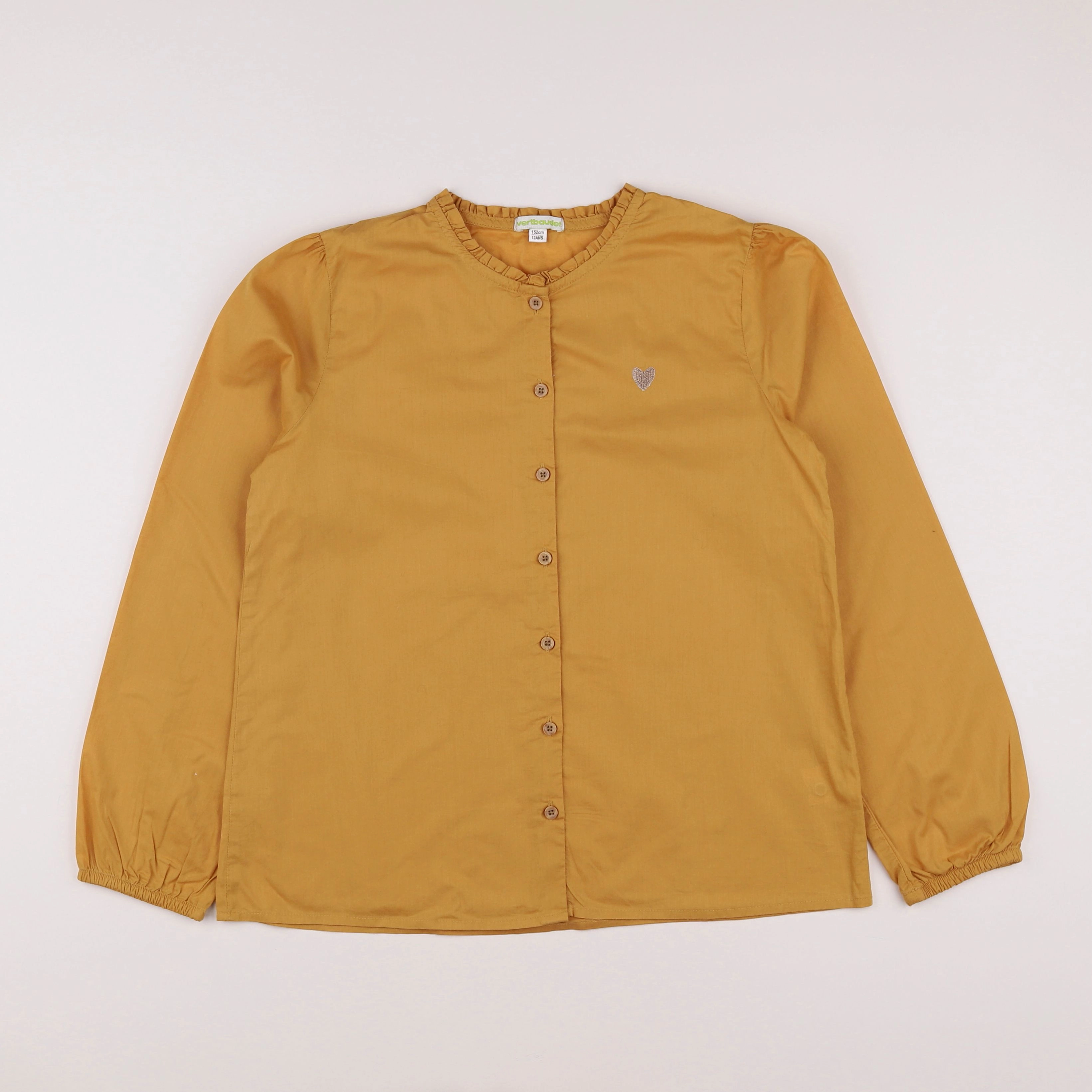 Vertbaudet - chemise jaune - 12 ans