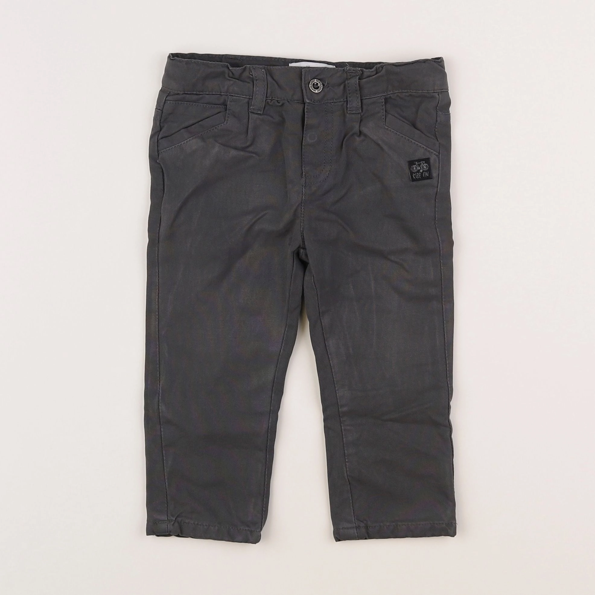 Vertbaudet - pantalon gris - 9 mois