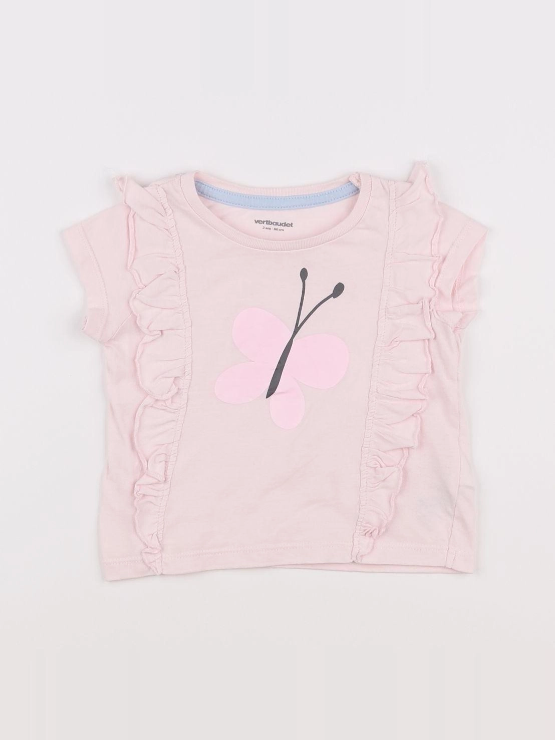 Vertbaudet - tee-shirt rose - 2 ans