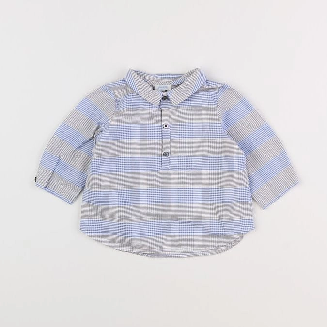Jacadi - chemise bleu - 6 mois