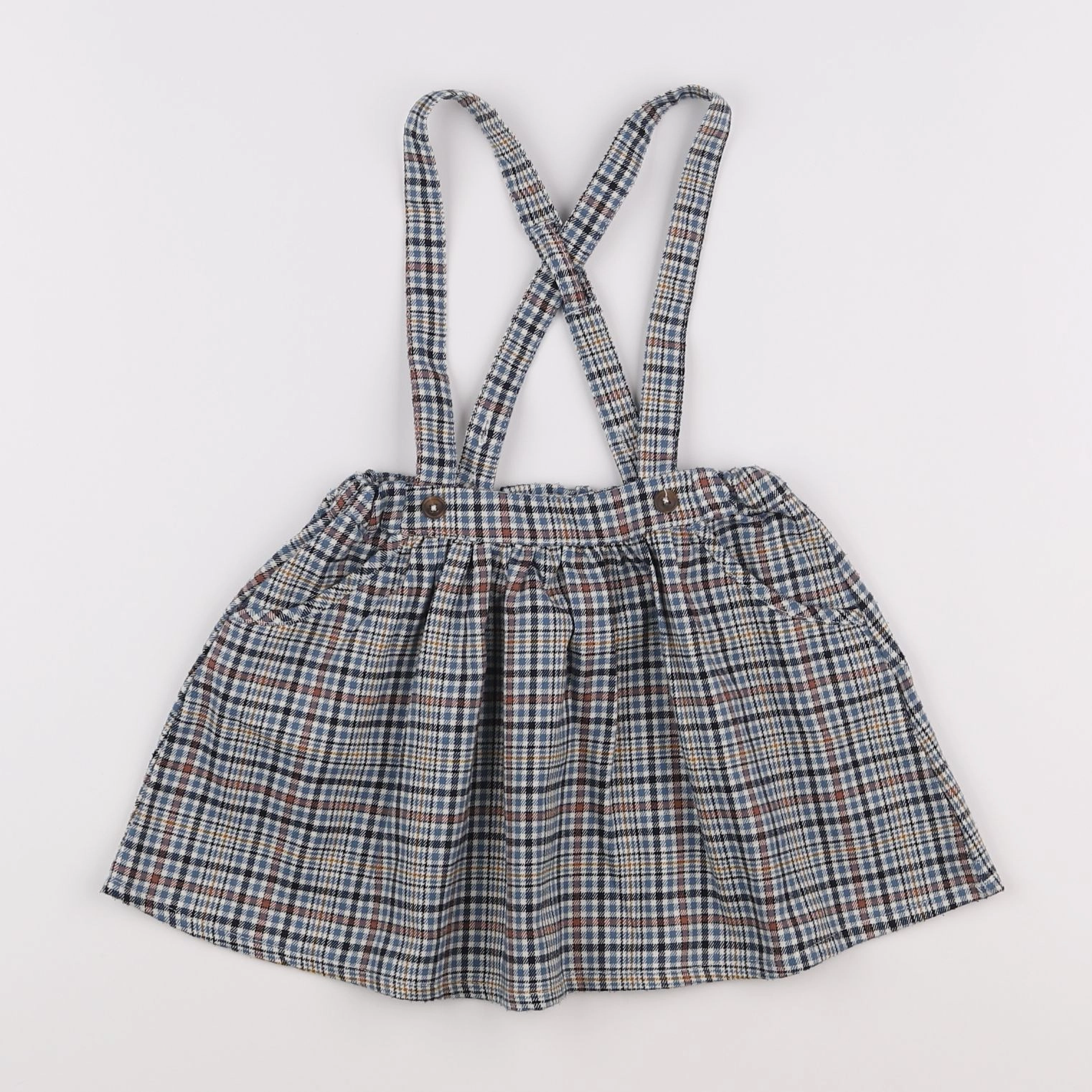Vertbaudet - jupe bleu, marron - 3 ans