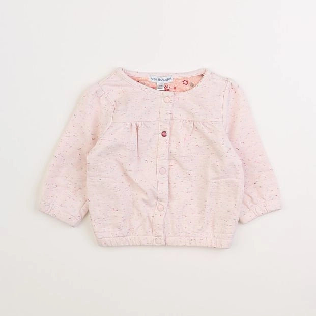 Vertbaudet - sweat rose - 6 mois