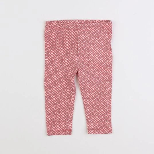 Vertbaudet - legging rose, blanc - 6 mois