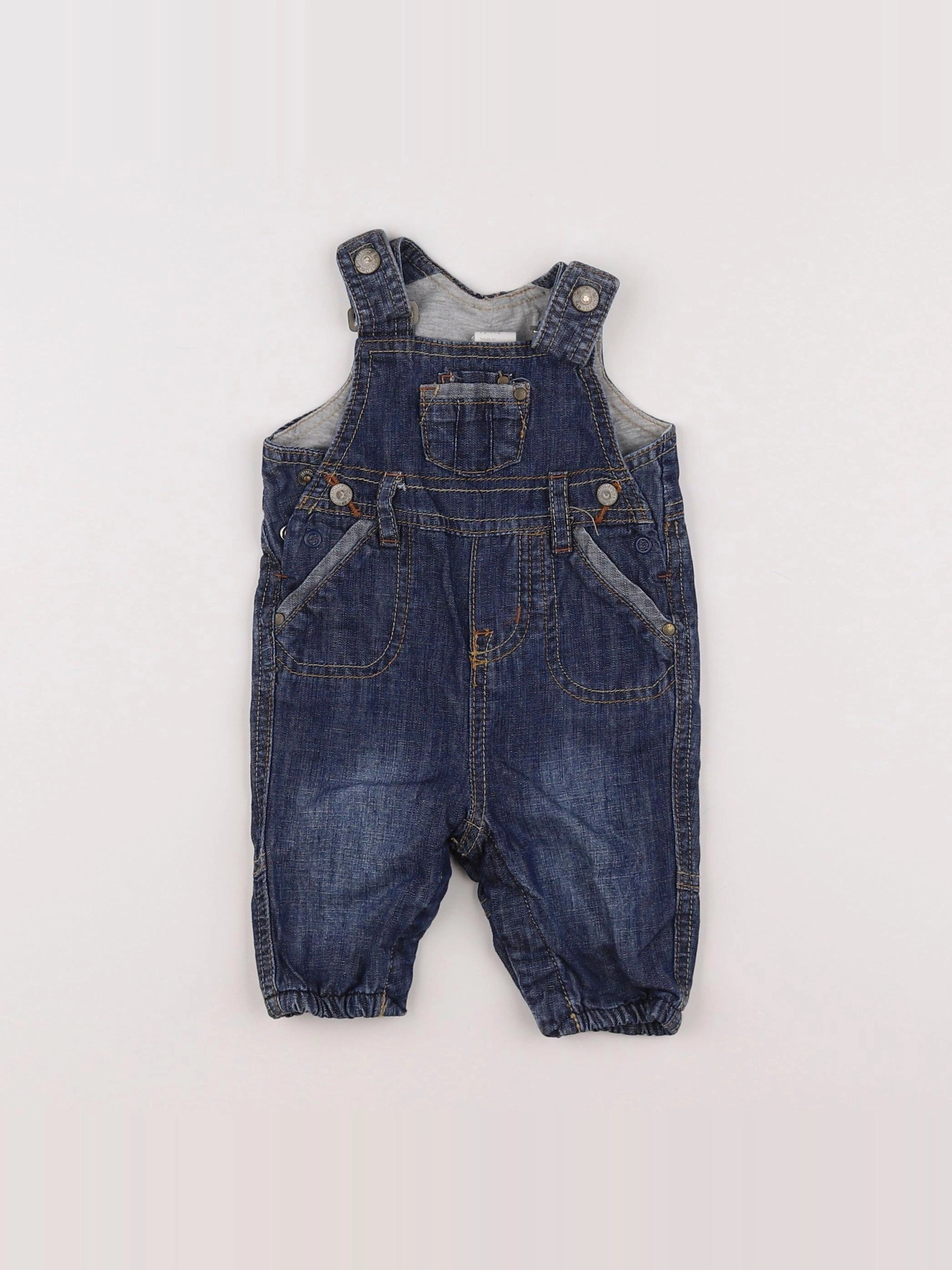 H&M - salopette bleu - 0/1 mois