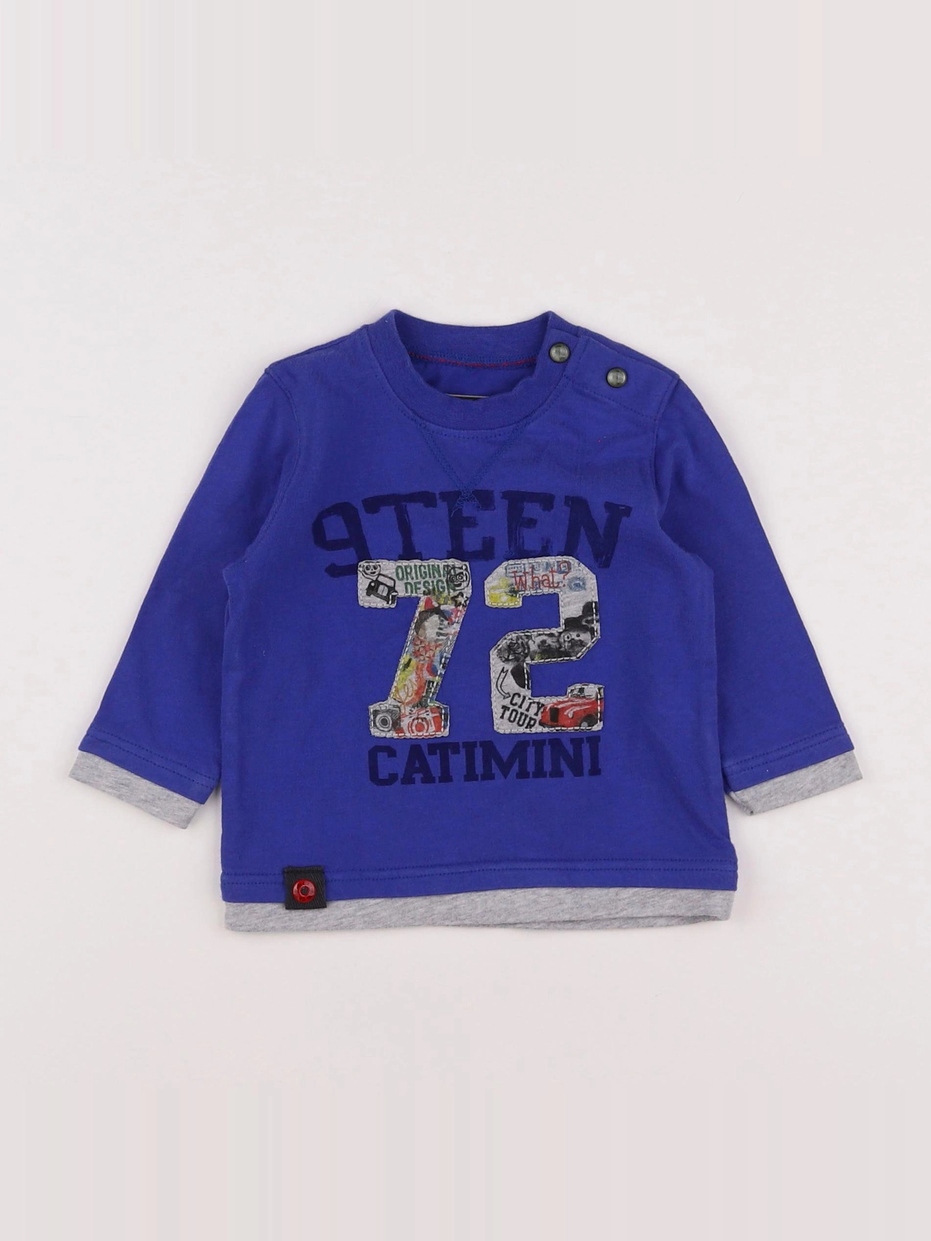 Catimini - tee-shirt bleu - 6 mois