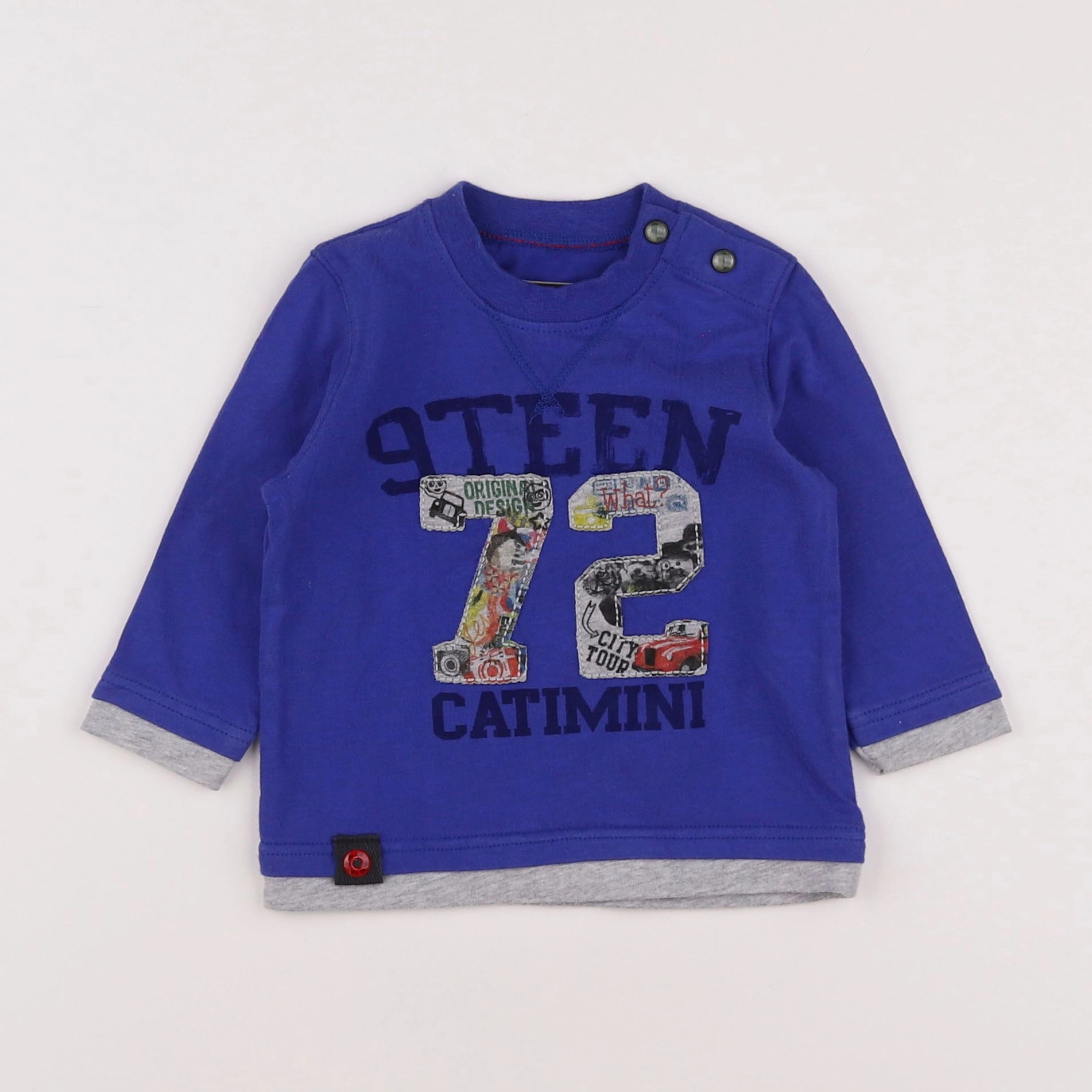 Catimini - tee-shirt bleu - 6 mois