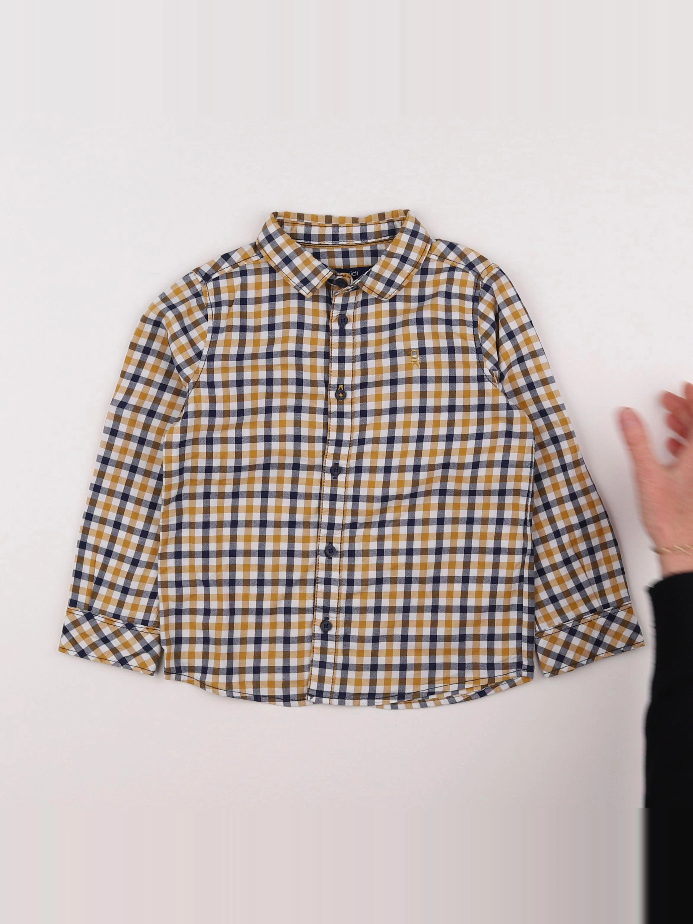 Okaidi - chemise blanc, jaune - 3 ans