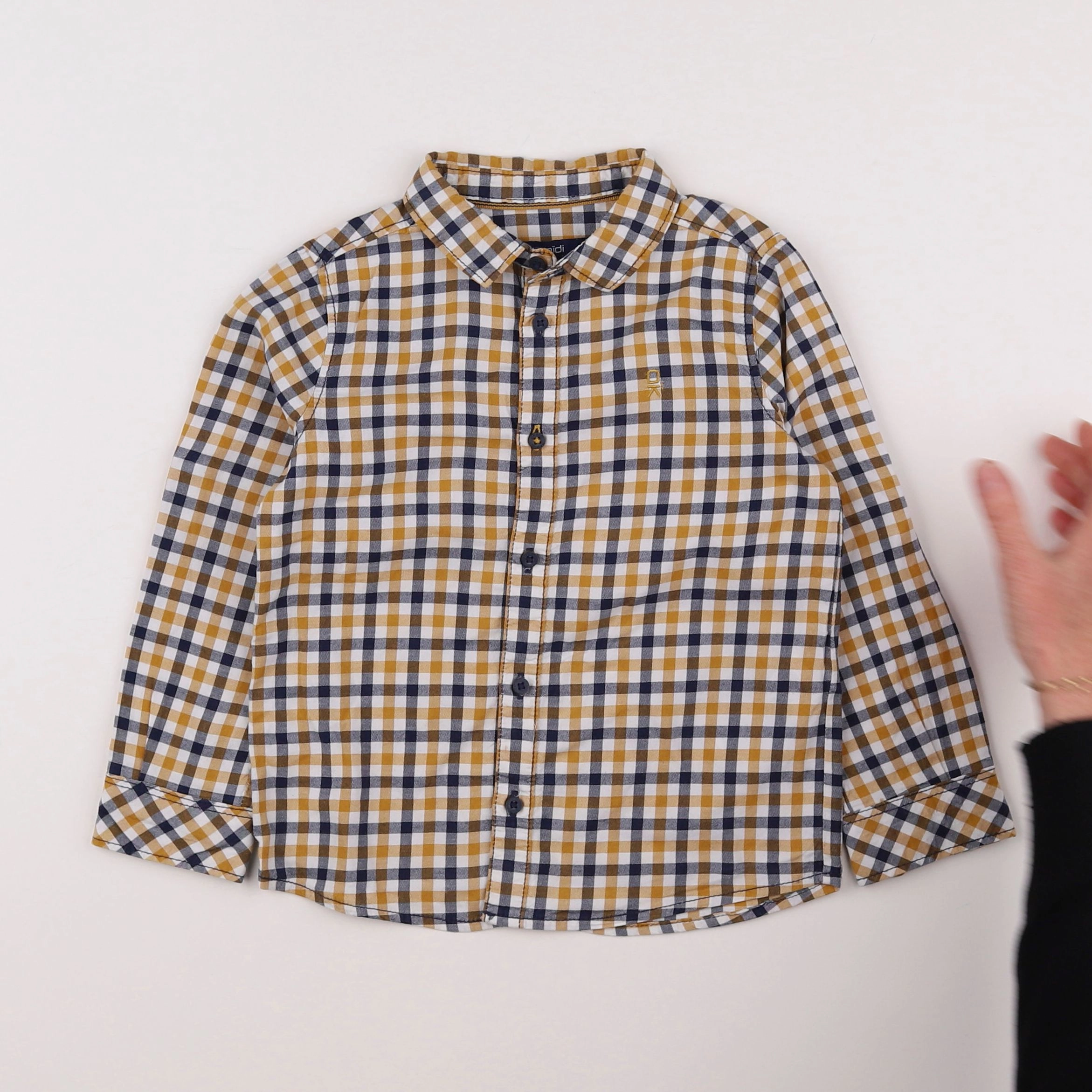 Okaidi - chemise blanc, jaune - 3 ans