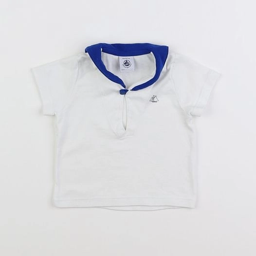Petit Bateau - tee-shirt blanc - 6 mois