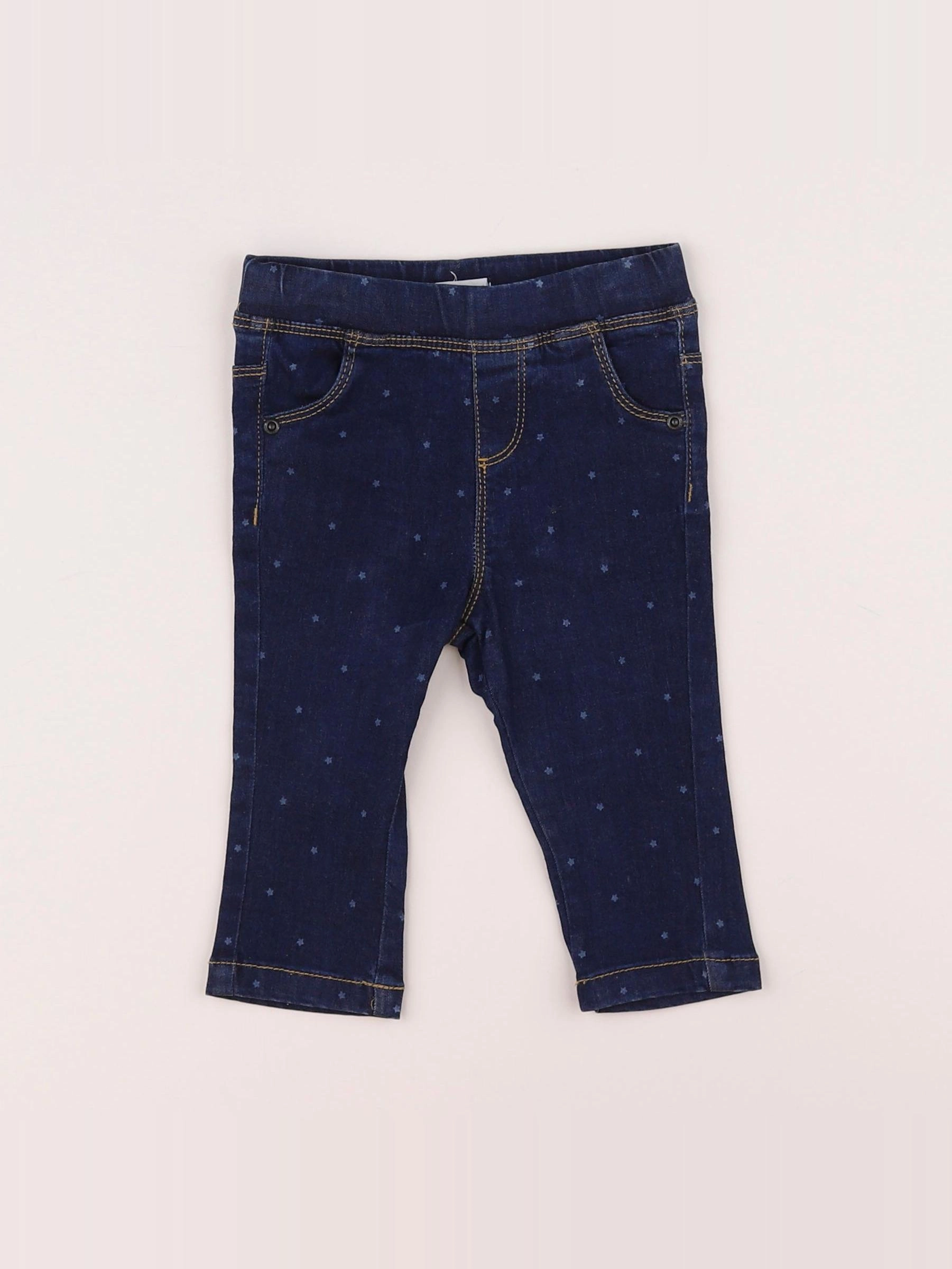 Vertbaudet - jegging bleu - 9 mois