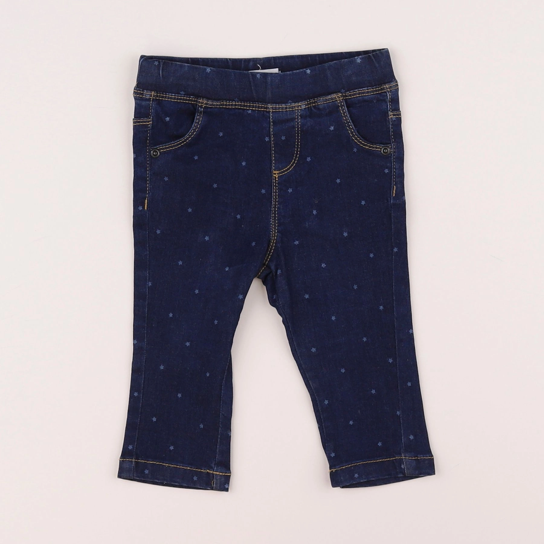 Vertbaudet - jegging bleu - 9 mois