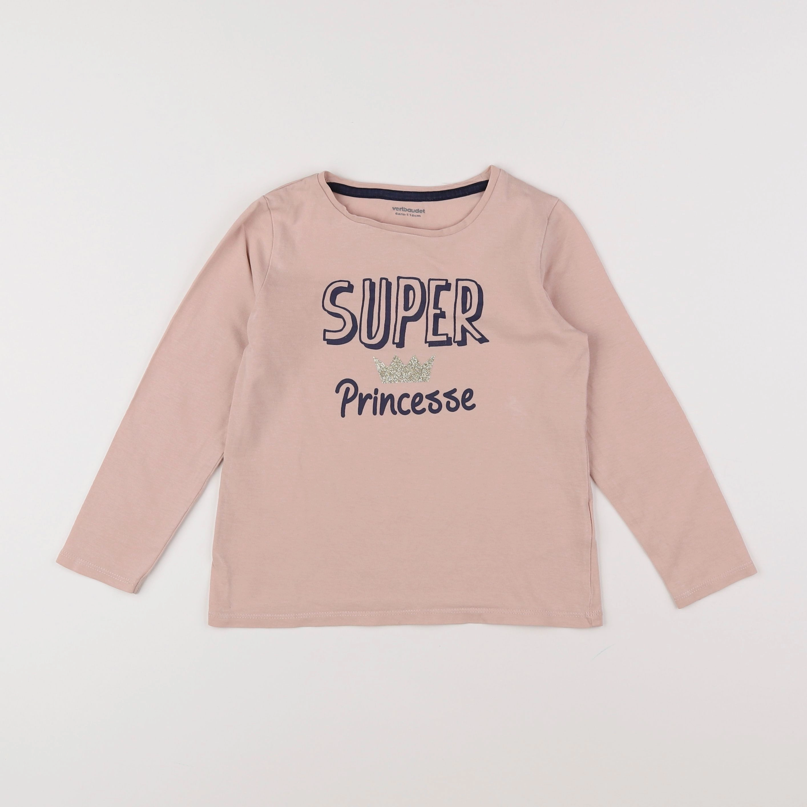 Vertbaudet - tee-shirt rose - 6 ans