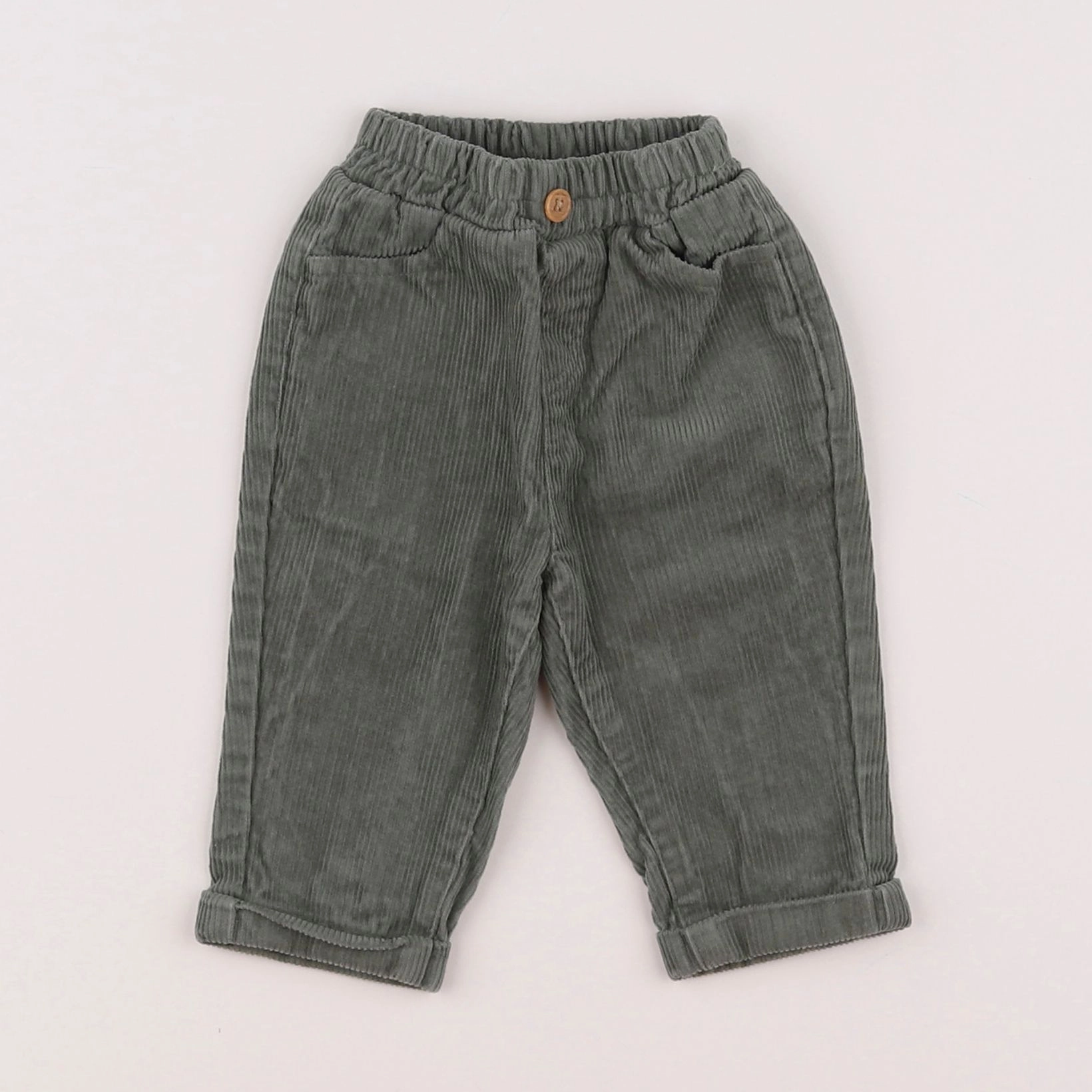 Vertbaudet - pantalon vert - 3 mois