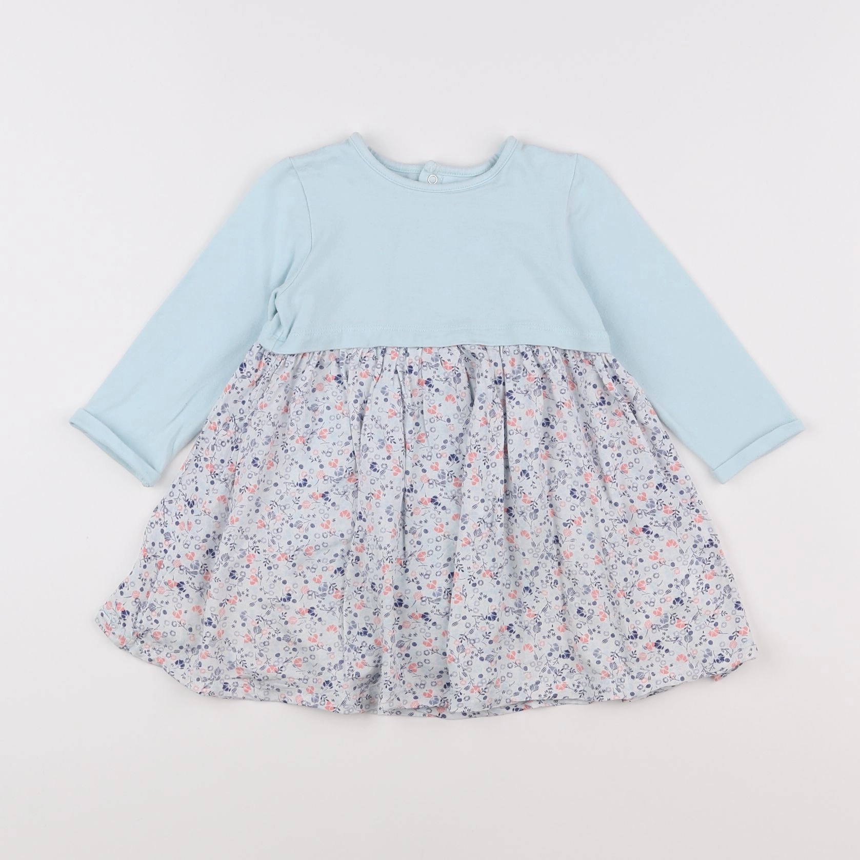Vertbaudet - robe bleu - 18 mois