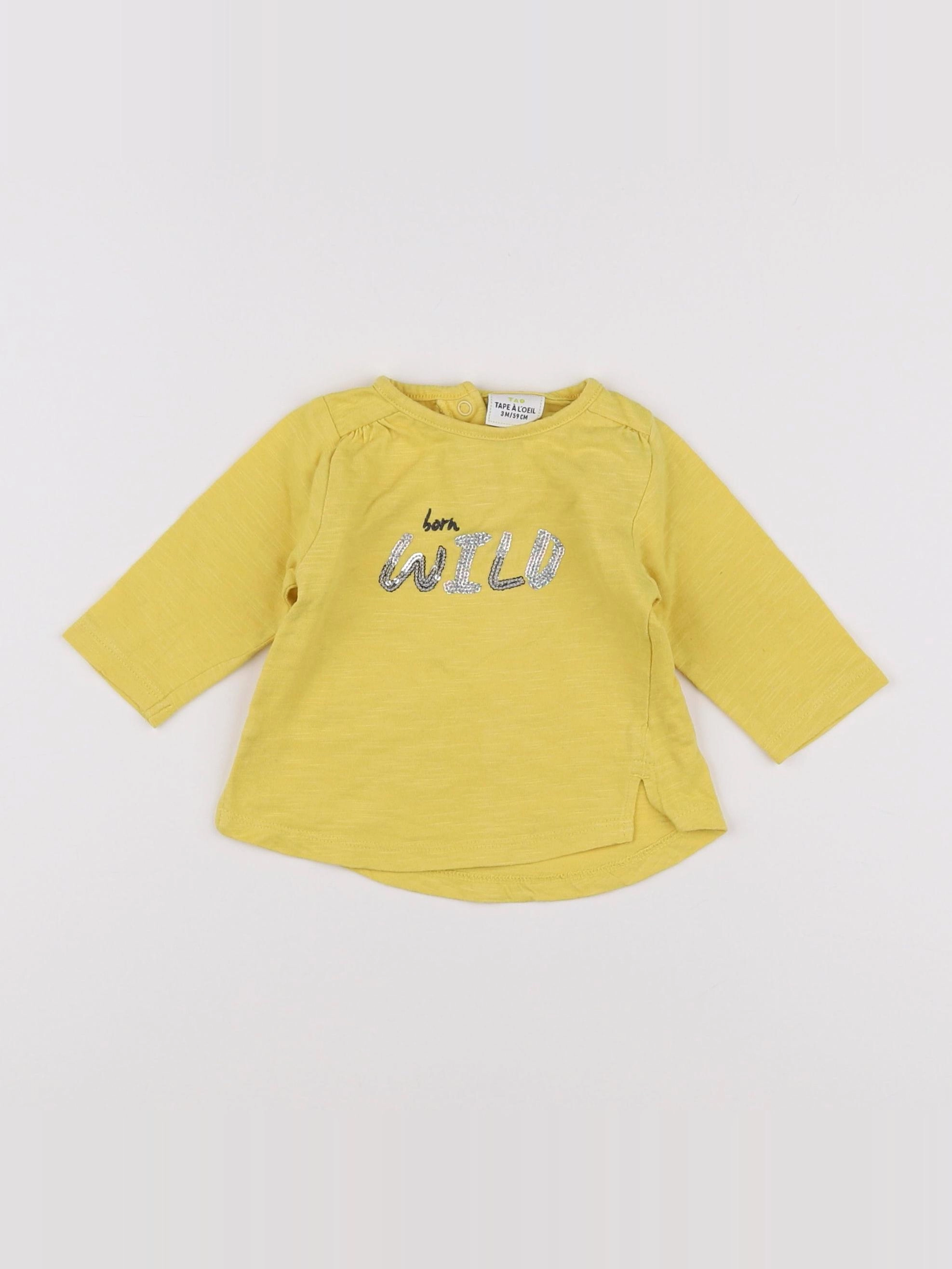 Tape à l'oeil - tee-shirt jaune - 3 mois