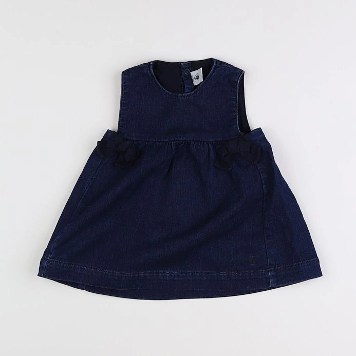 Petit Bateau - robe bleu - 6 mois