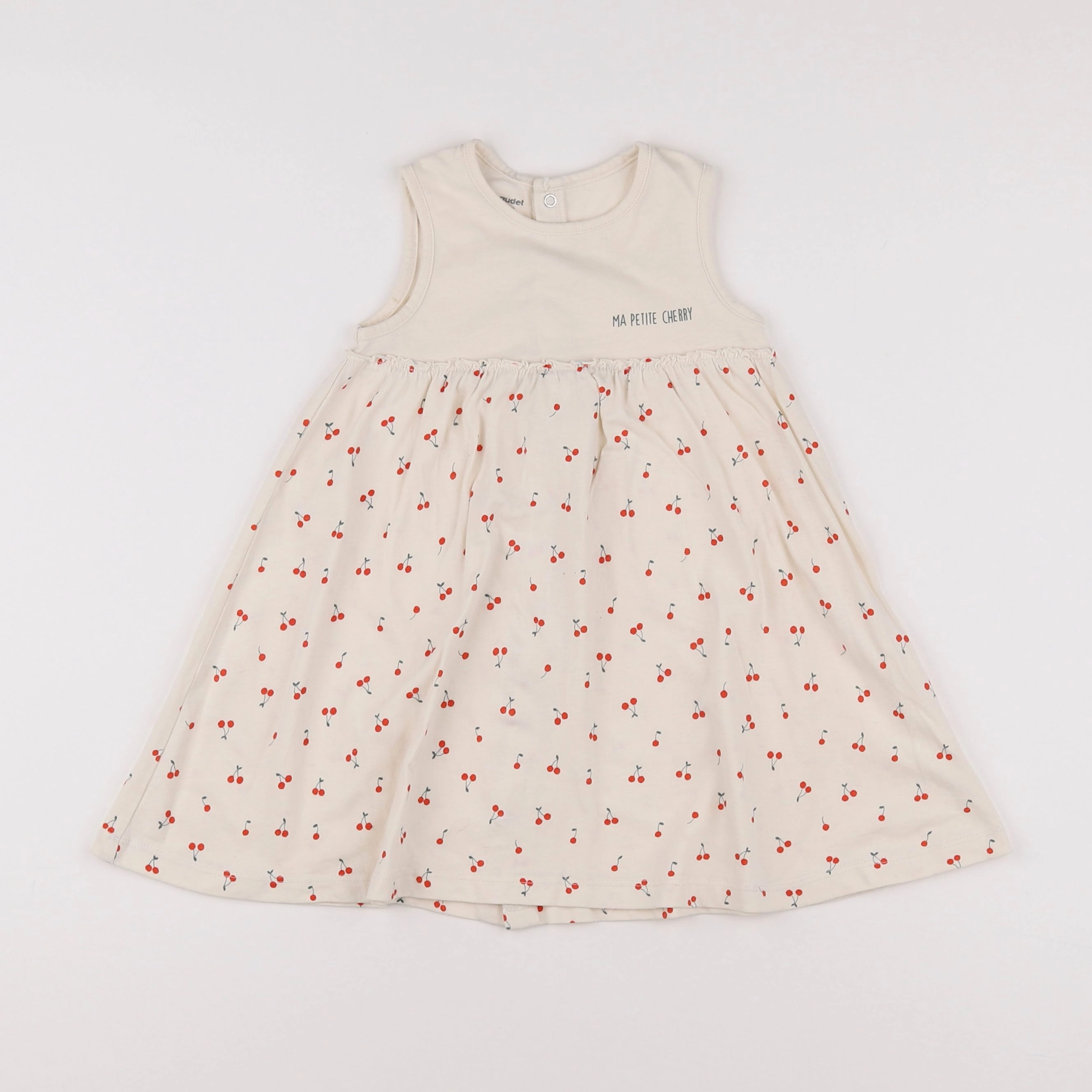 Vertbaudet - robe beige - 18 mois