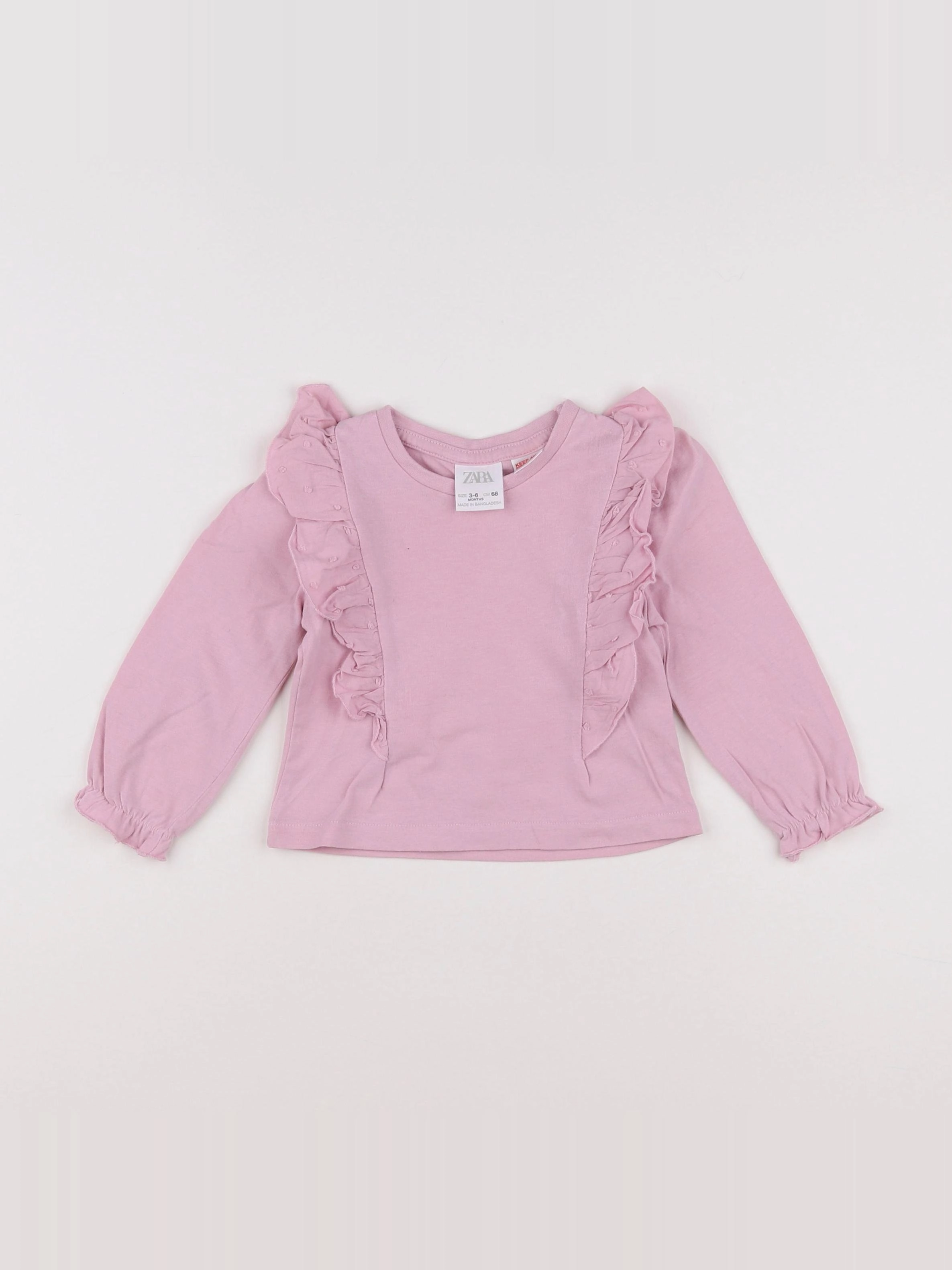 Zara - tee-shirt violet - 3/6 mois