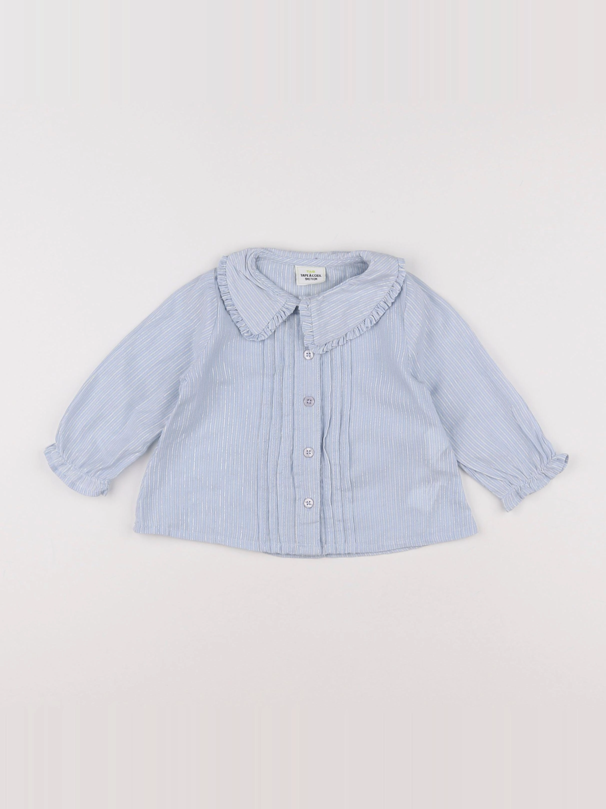 Tape à l'oeil - blouse bleu, argent - 9 mois
