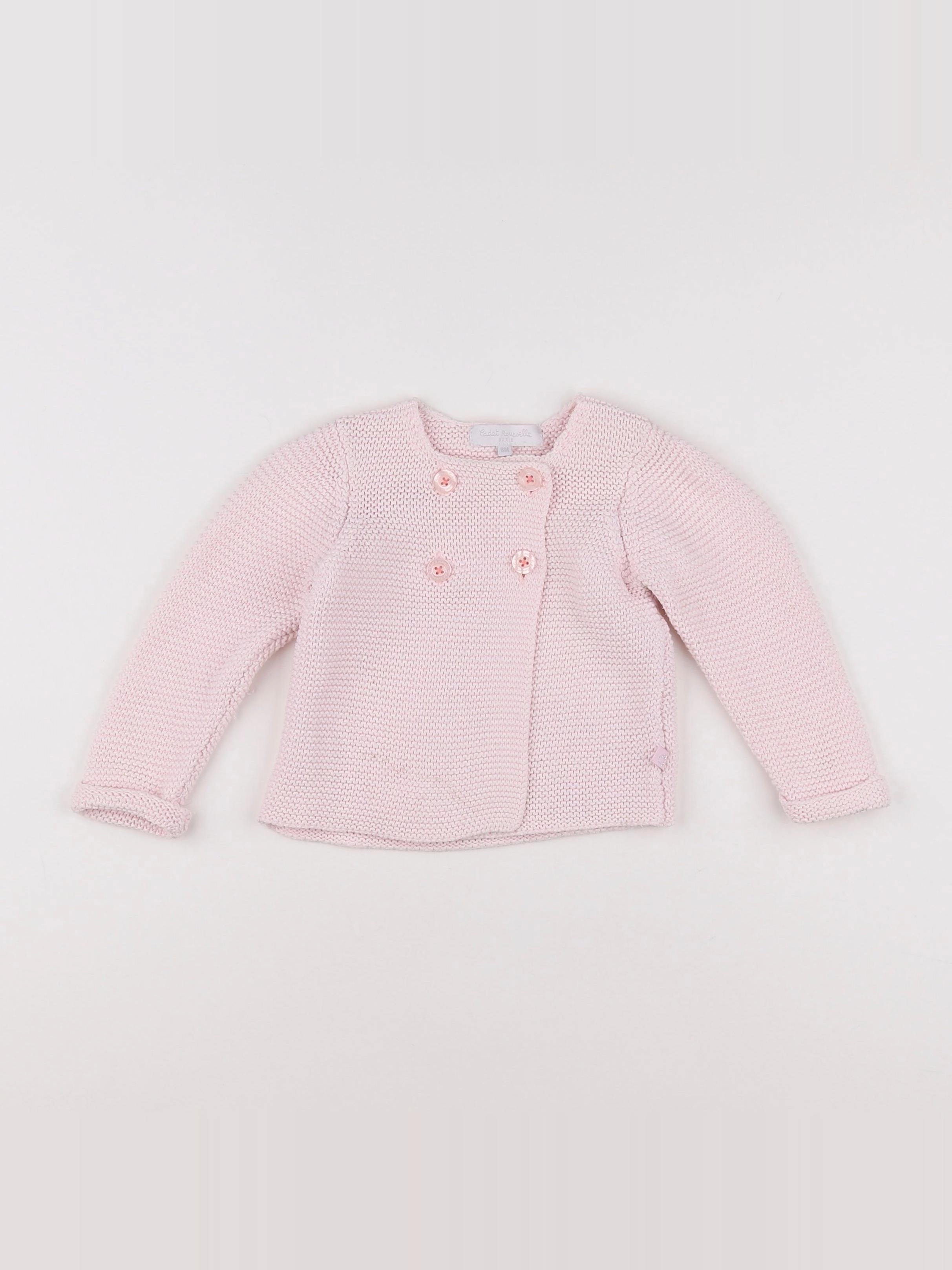 Cadet Rousselle - gilet rose - 6 mois