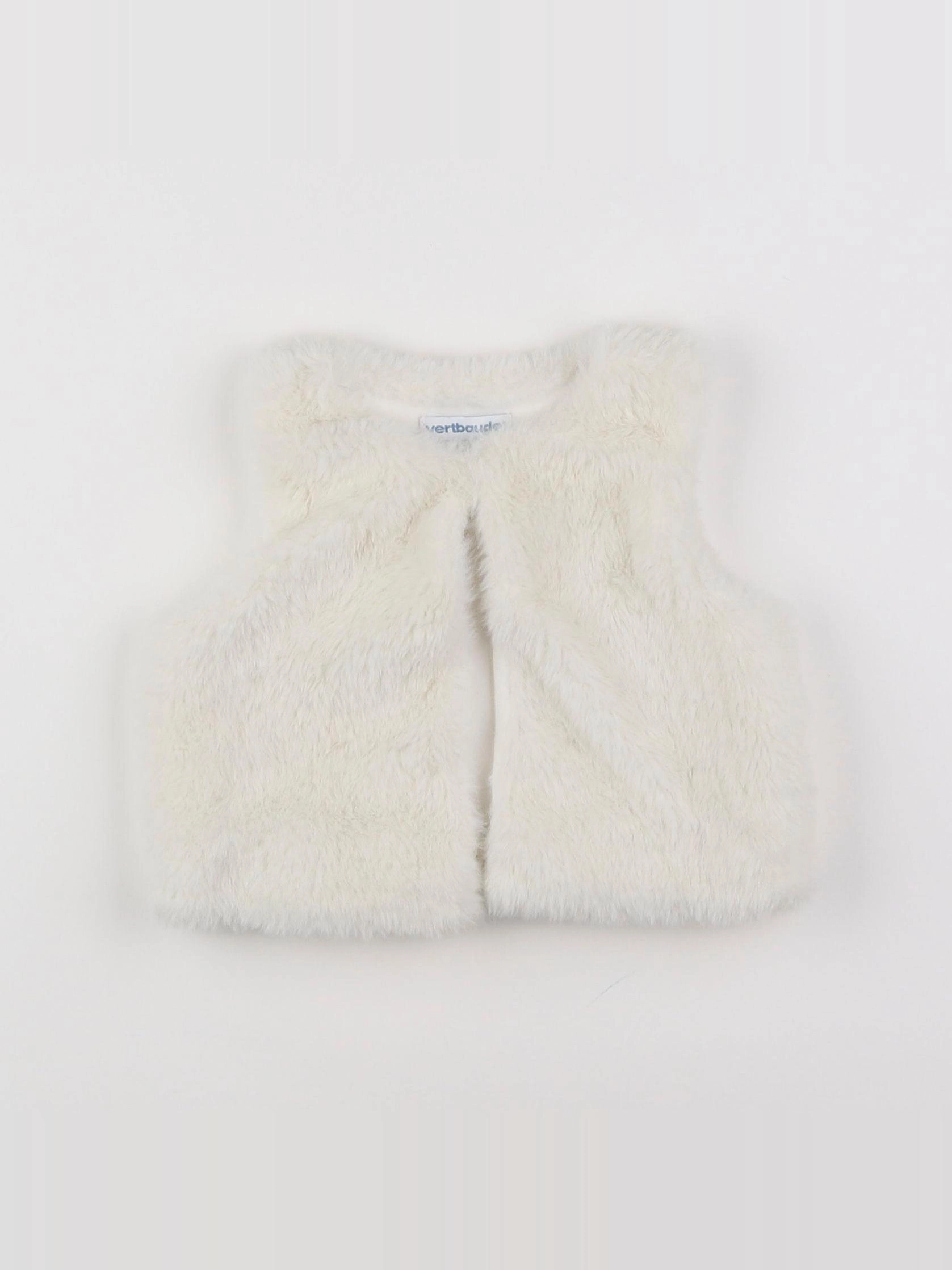 Vertbaudet - gilet blanc - 6 mois