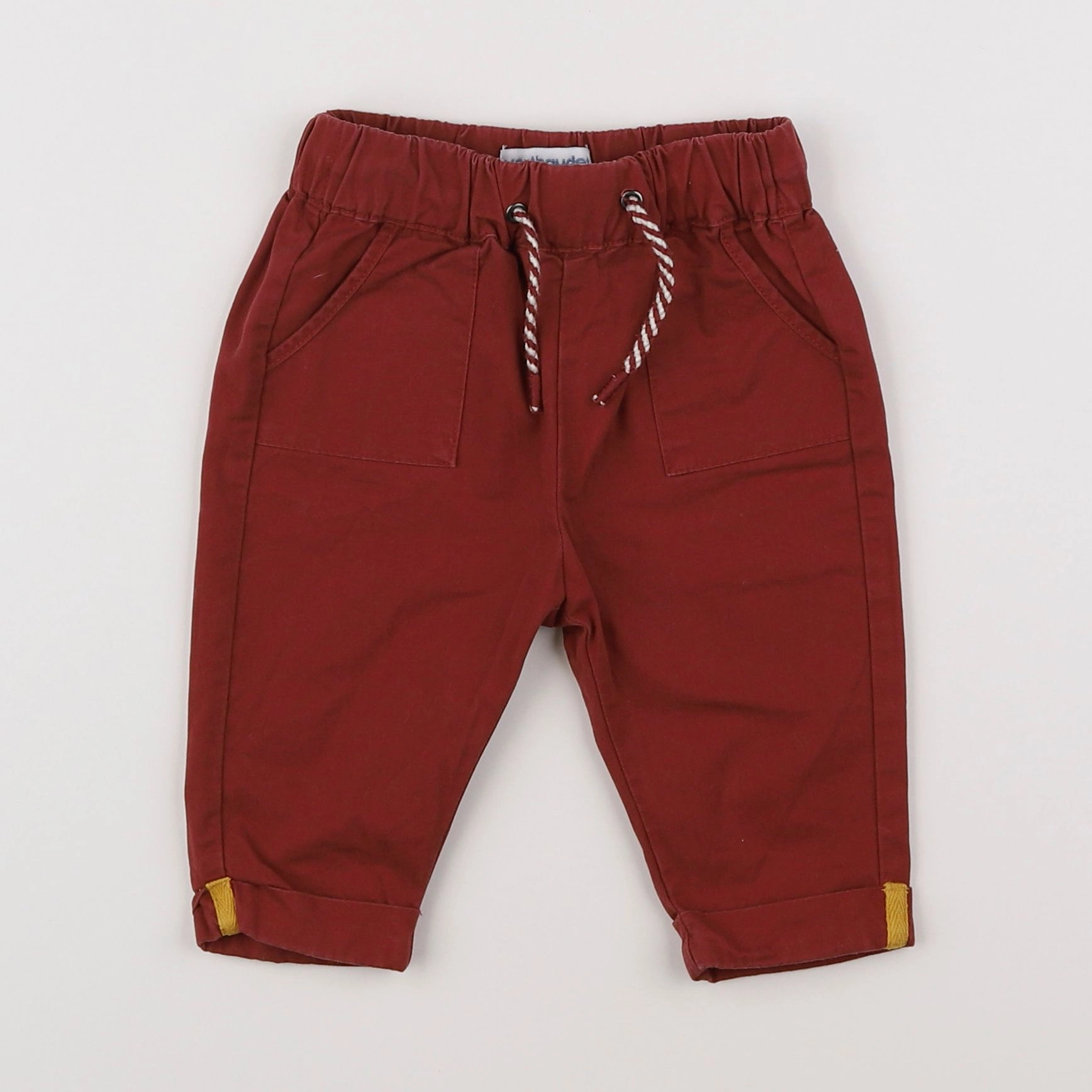 Vertbaudet - pantalon rouge - 6 mois