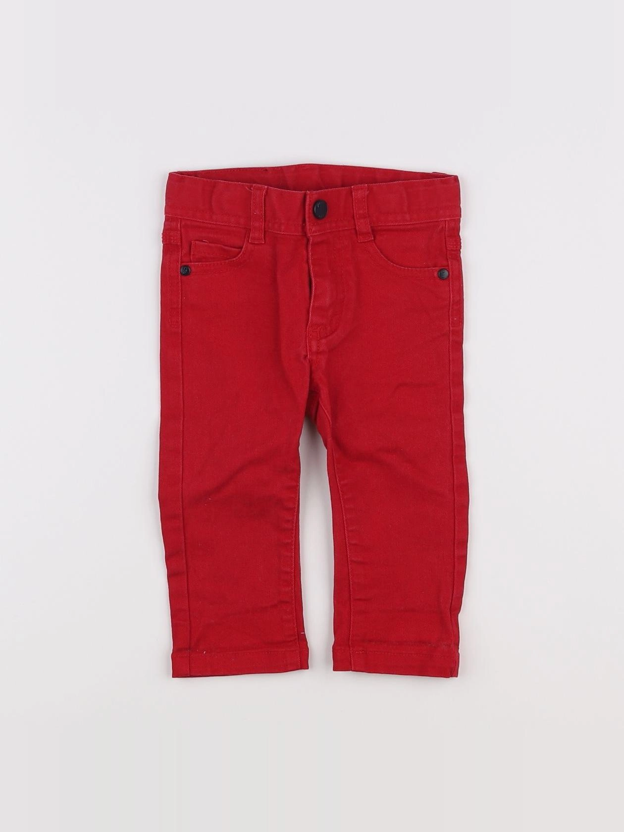 Jacadi - jean rouge - 12 mois