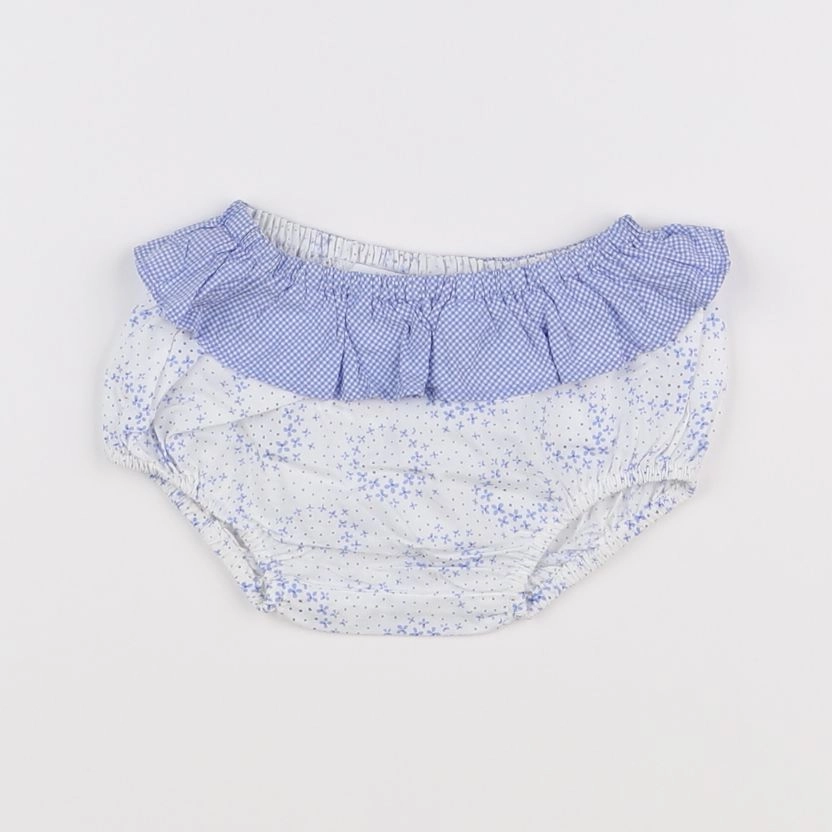 Jacadi - bloomer blanc, bleu - 6 mois