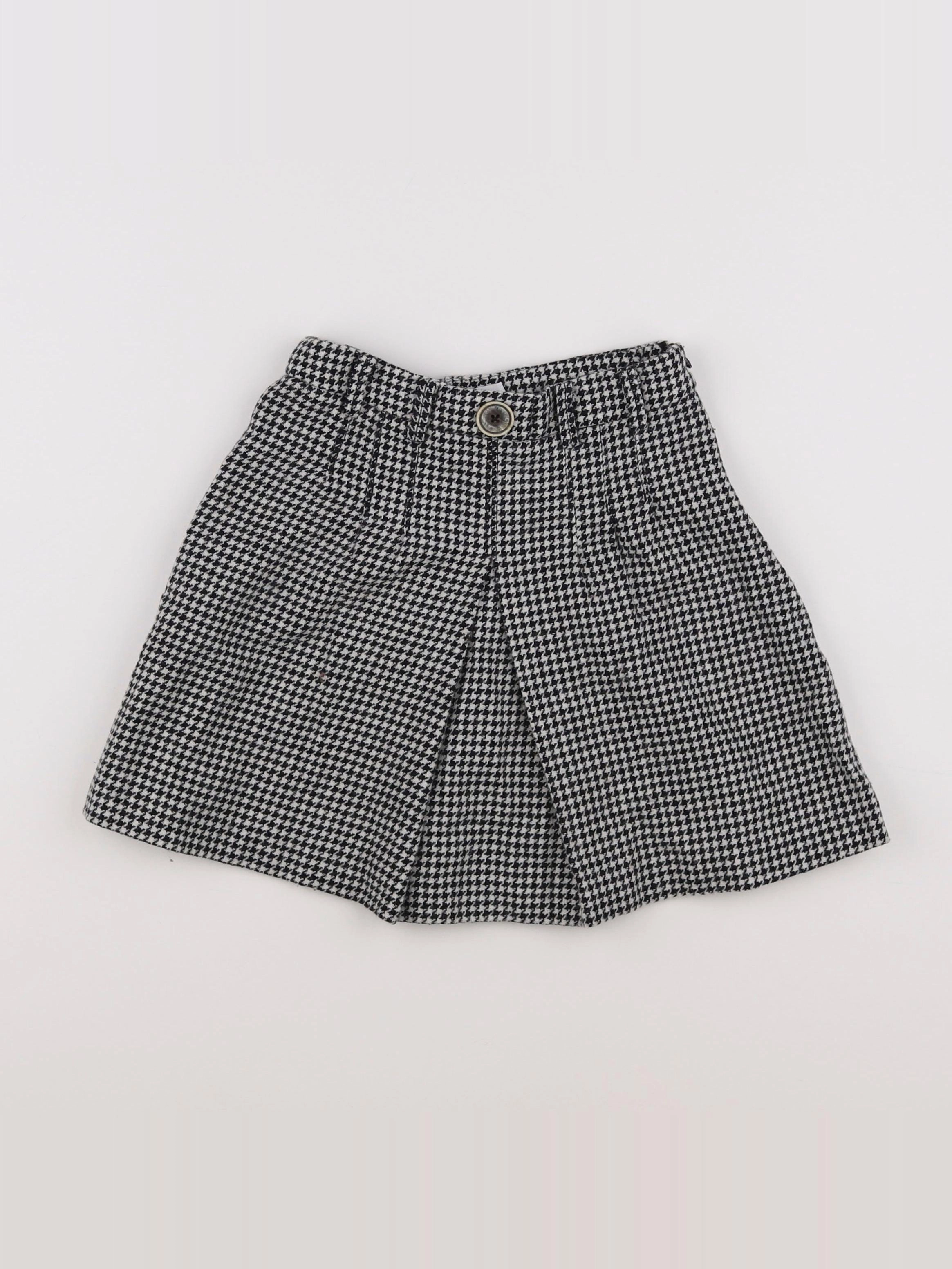 Zara - jupe blanc, noir - 6 ans
