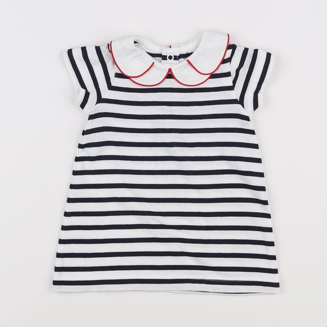 Jacadi - robe blanc, bleu - 6 mois