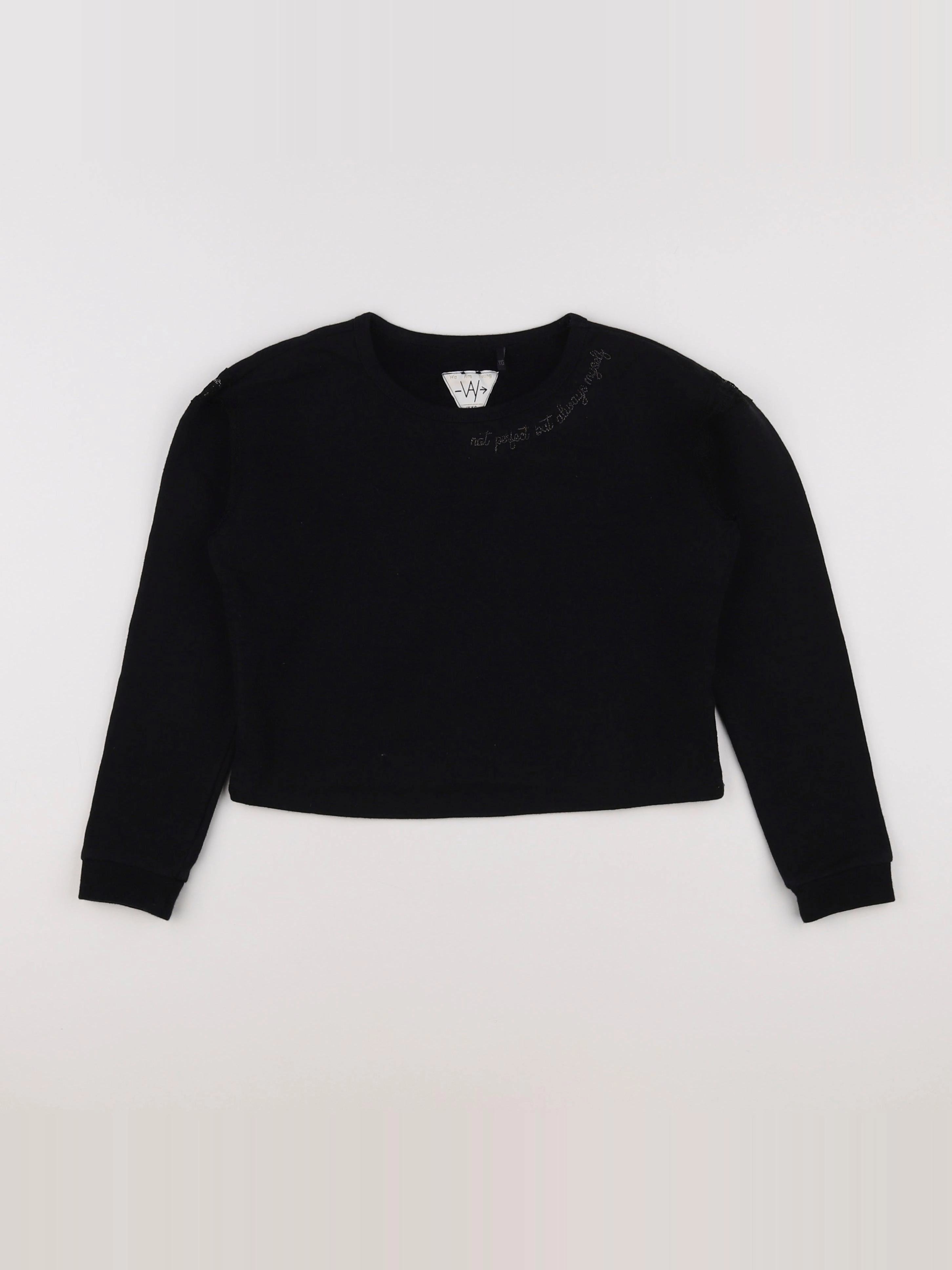 IKKS - sweat noir - 8/9 ans