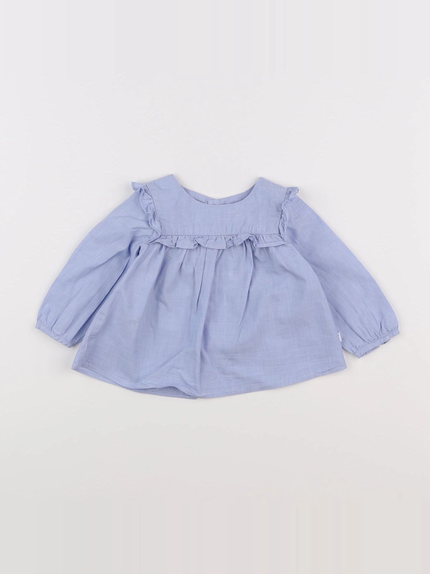 Jacadi - blouse bleu - 6 mois