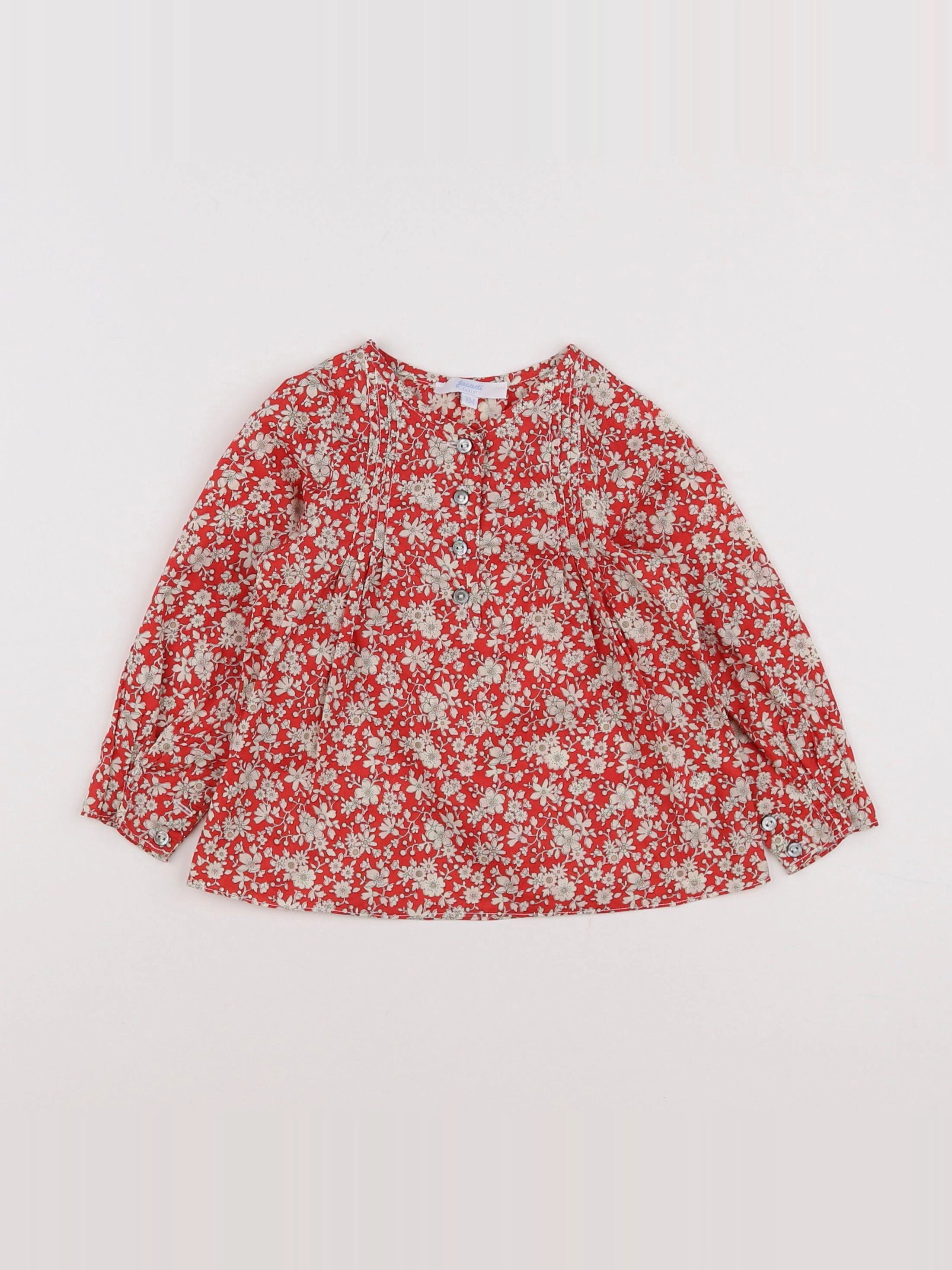 Jacadi - blouse liberty rouge - 18 mois