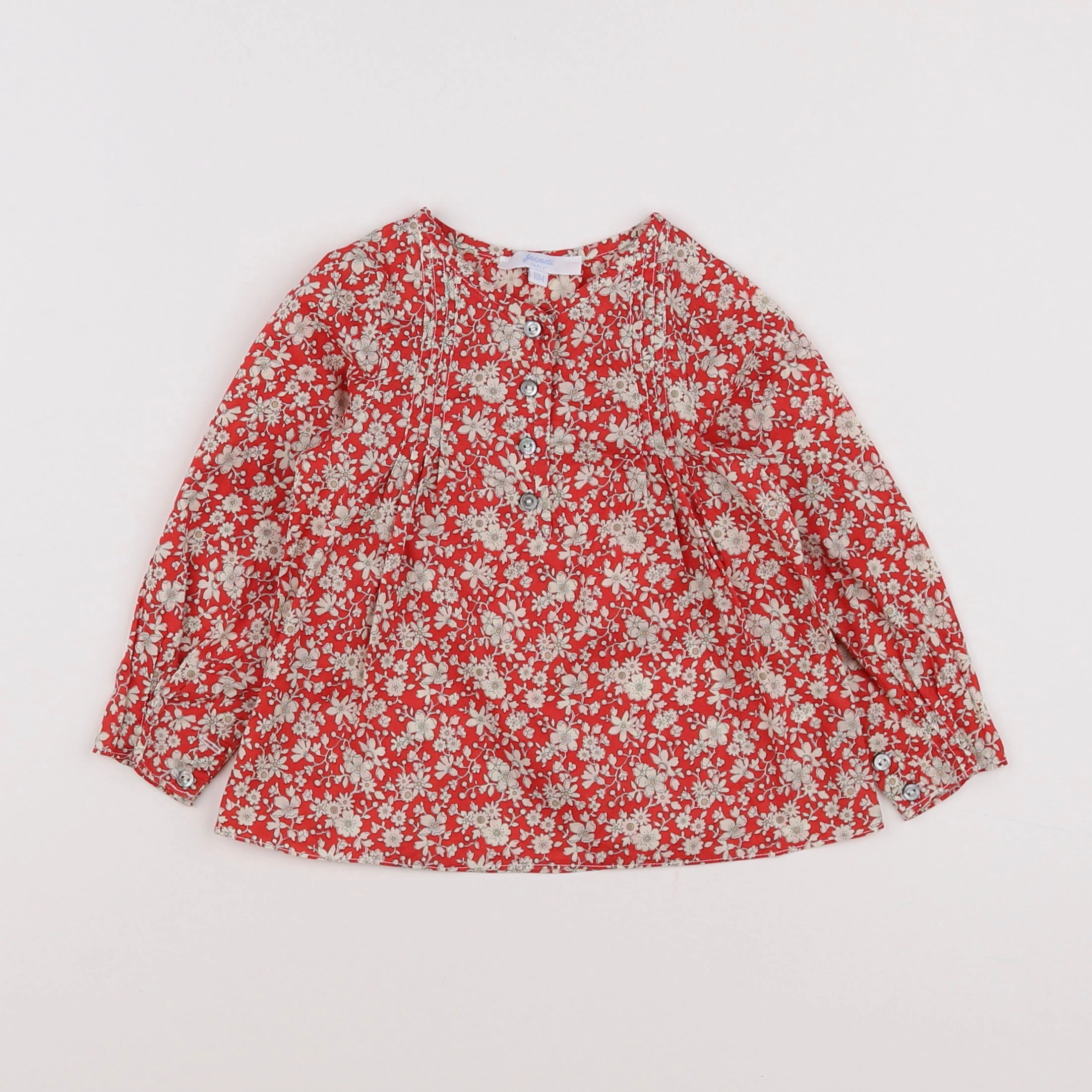 Jacadi - blouse liberty rouge - 18 mois
