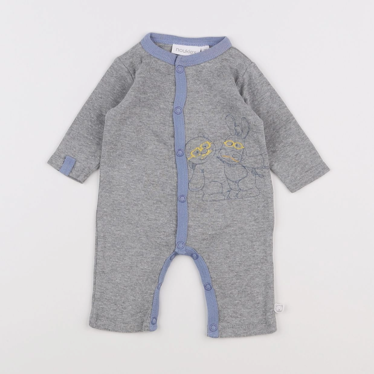 Noukie's - pyjama coton gris - 0 mois