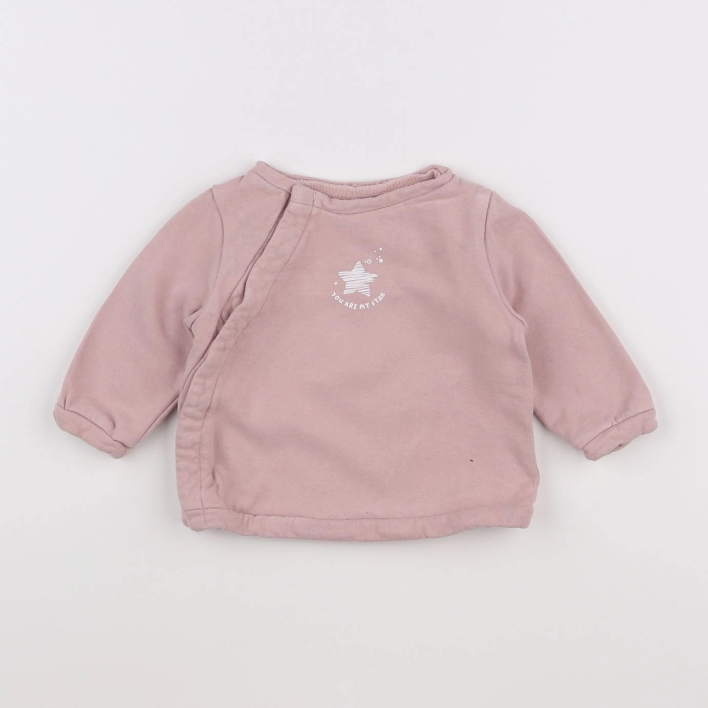Vertbaudet - sweat rose - 6 mois