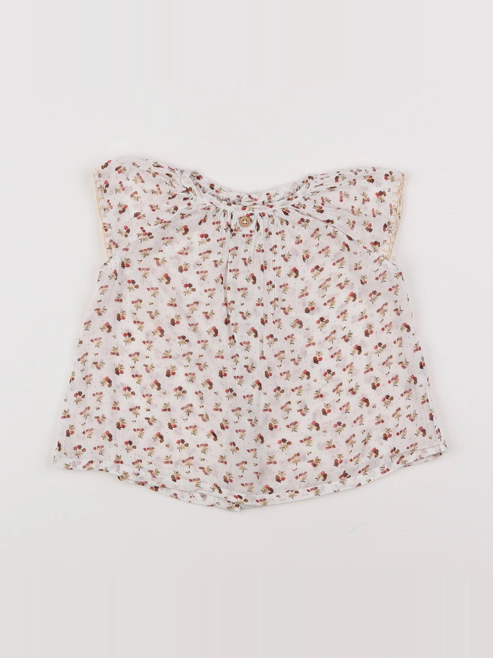Boutchou - blouse marron - 6 mois