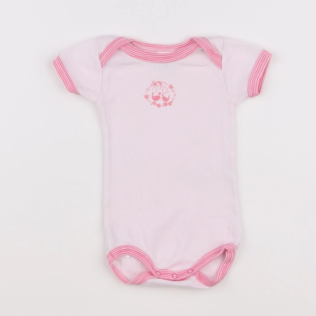 Petit Bateau - body rose - 3 mois