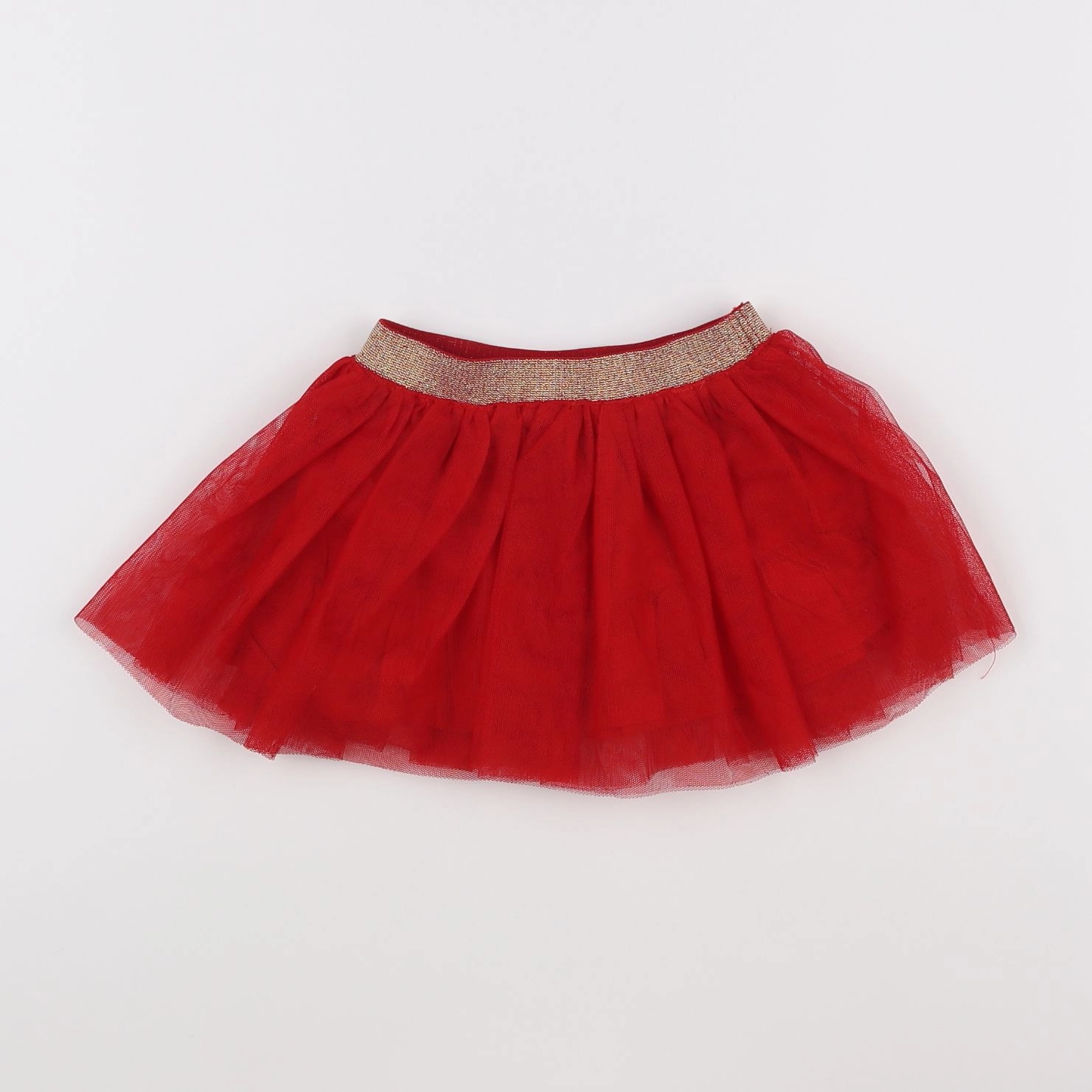 Vertbaudet - jupe rouge - 18 mois